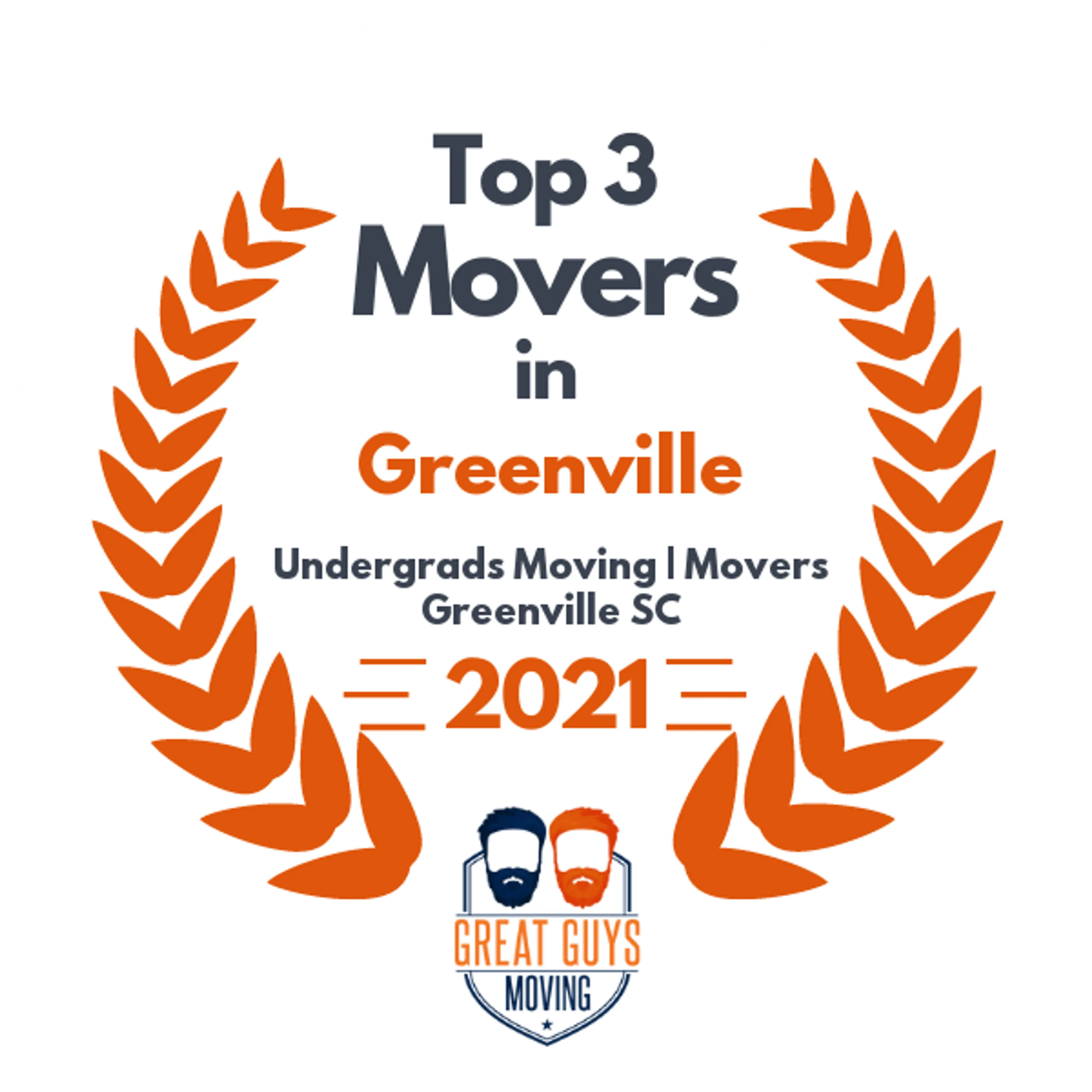 Top 3 Movers in Greenville, SC 2021 award