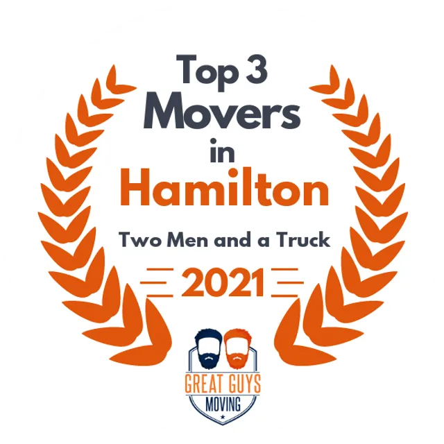 Top 3 Movers in Hamilton, OH 2021 award