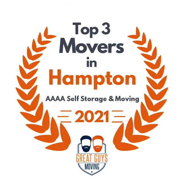 Top 3 Movers in Newport News, VA 2021 award