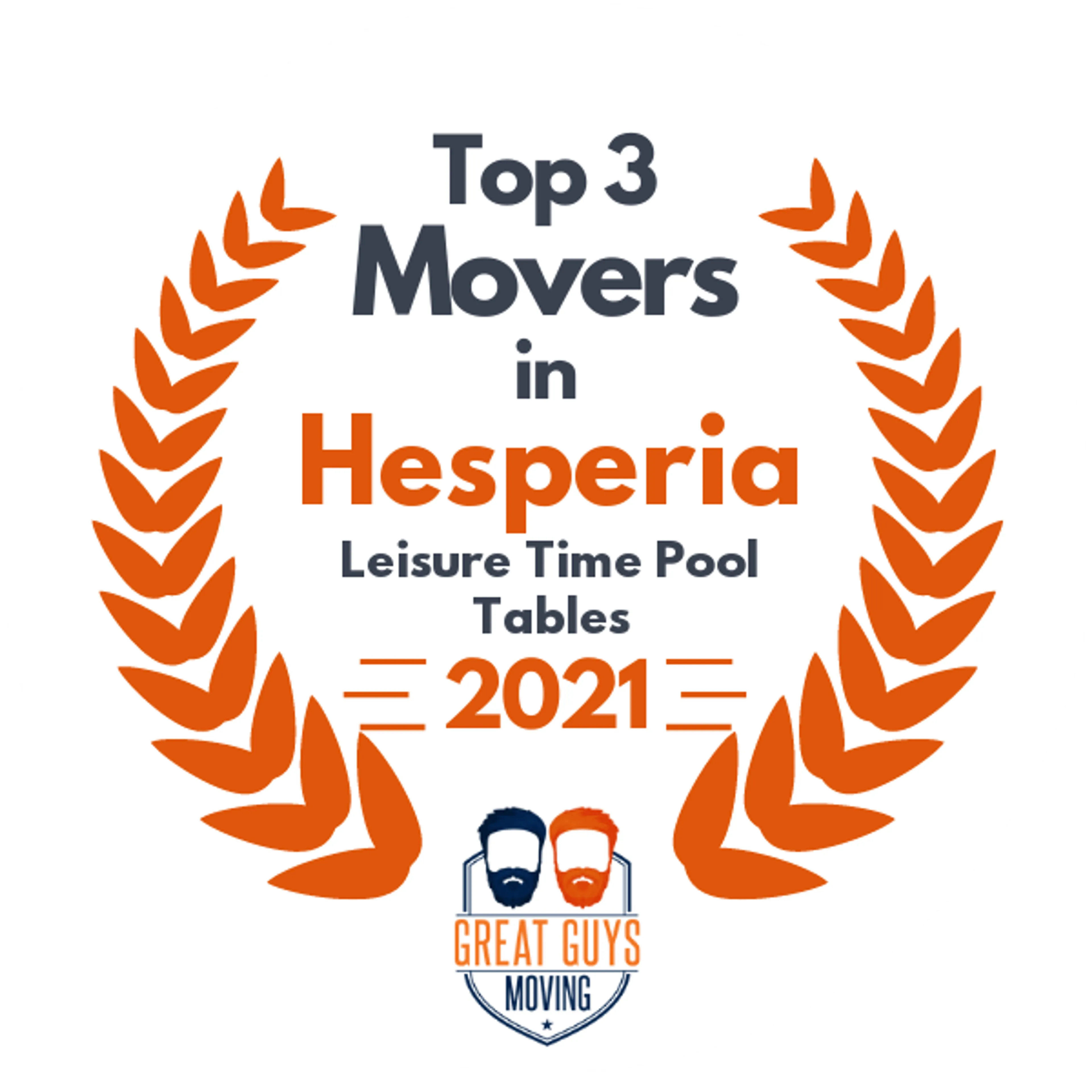 Top 3 Movers in Hesperia, CA 2021 award
