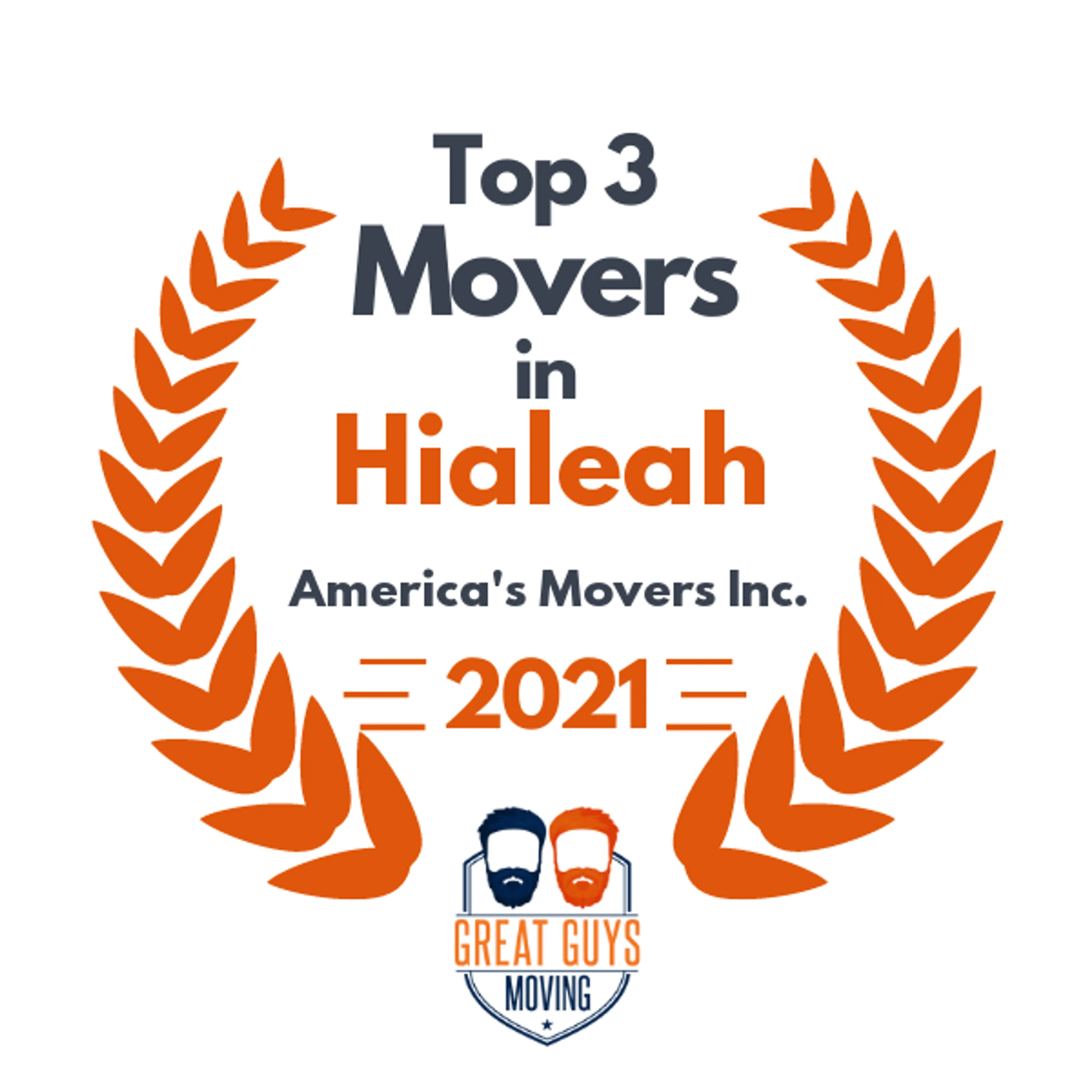 Top 3 Movers in Miami, FL 2021 award