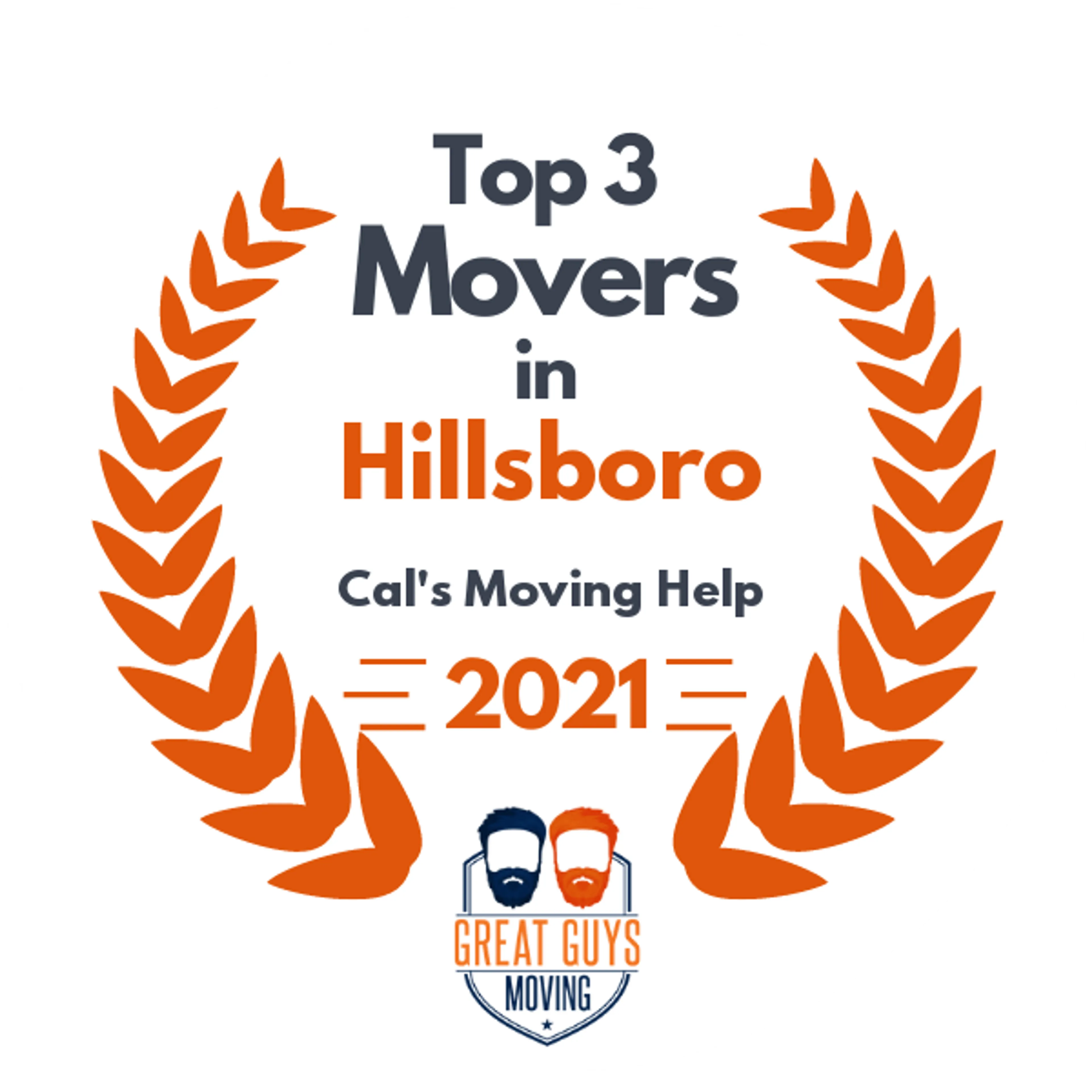Top 3 Movers in Hillsboro, OR 2021 award