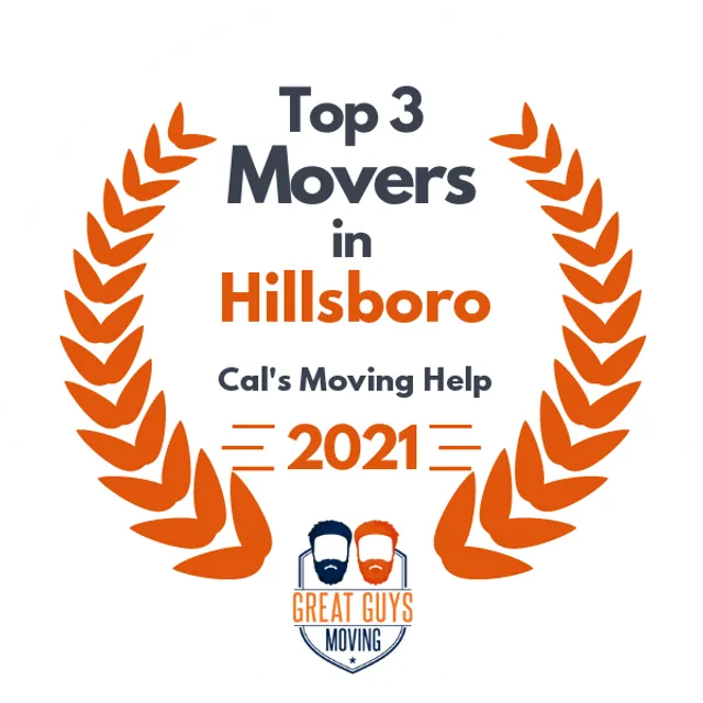 Top 3 Movers in Hillsboro, OR 2021 award