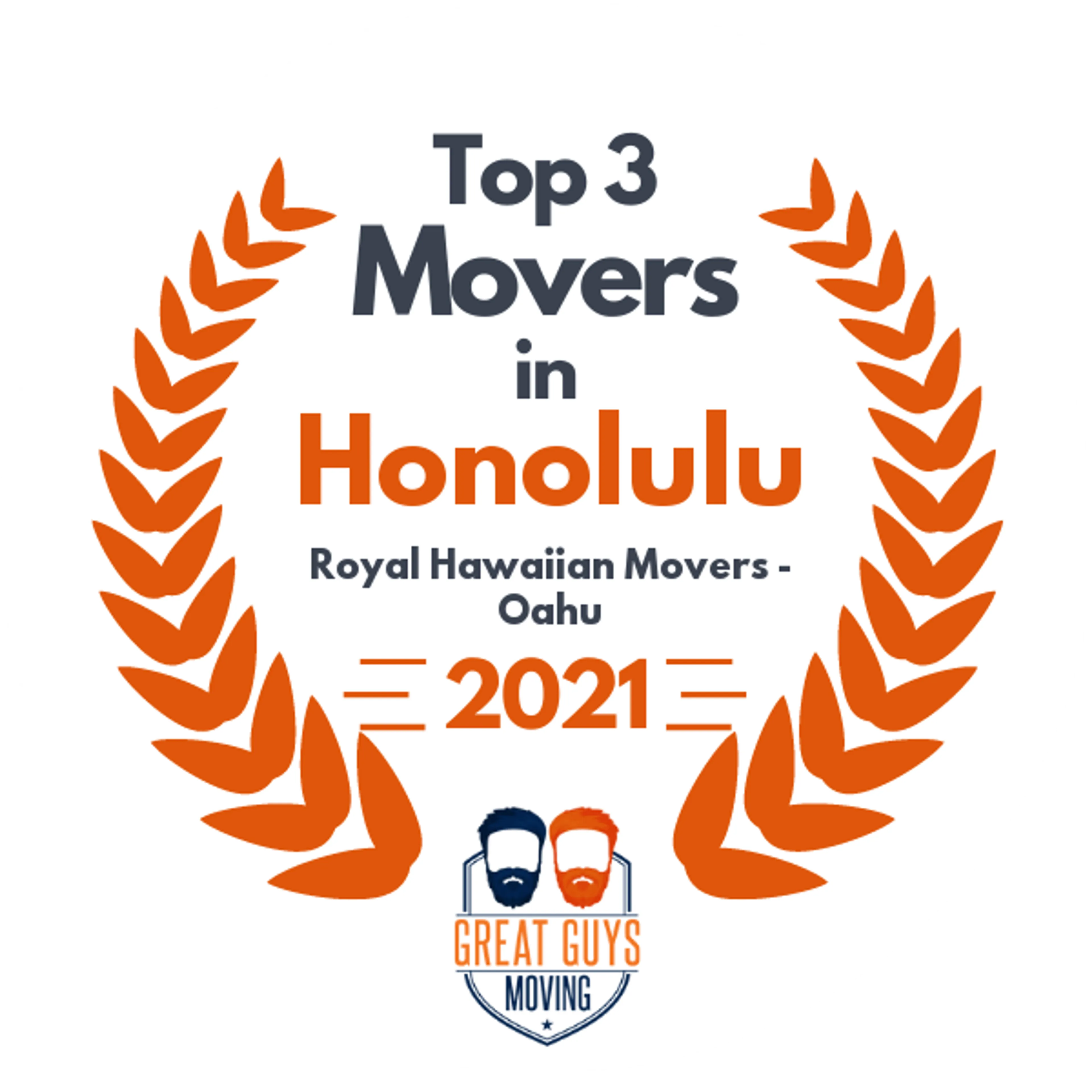 Top 3 Movers in Honolulu, HI 2021 award