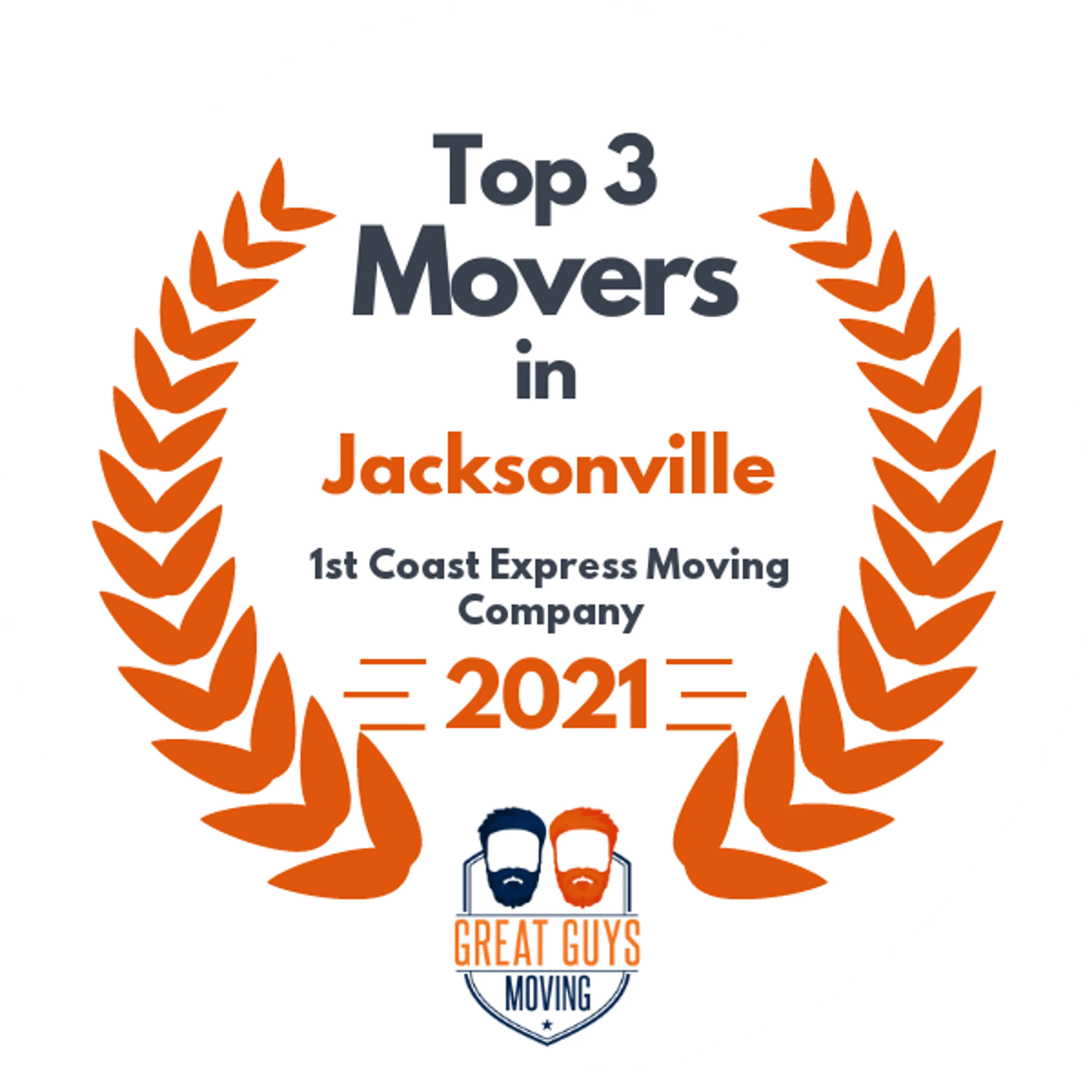Top 3 Movers in Jacksonville, FL 2021 award