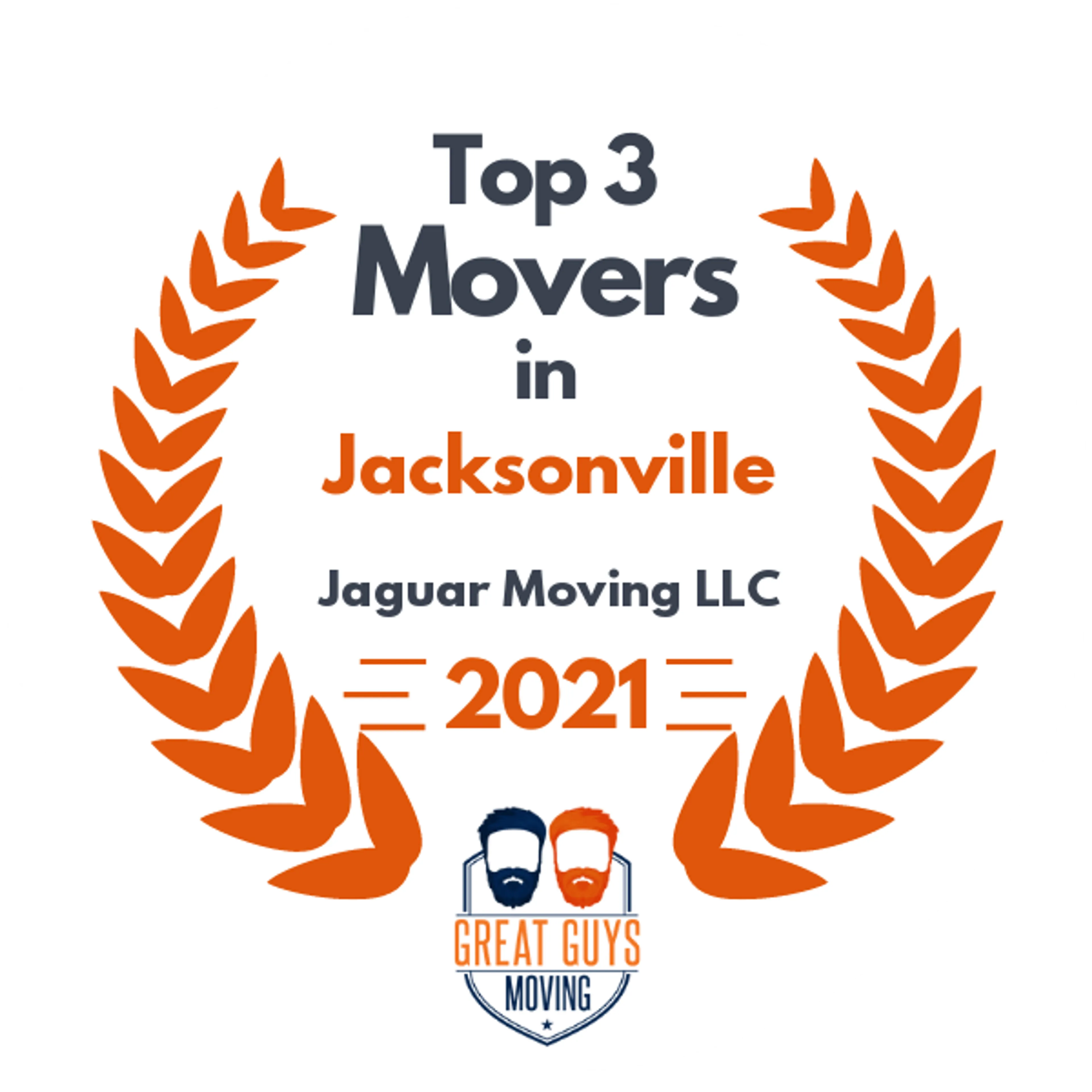 Top 3 Movers in Jacksonville, FL 2021 award