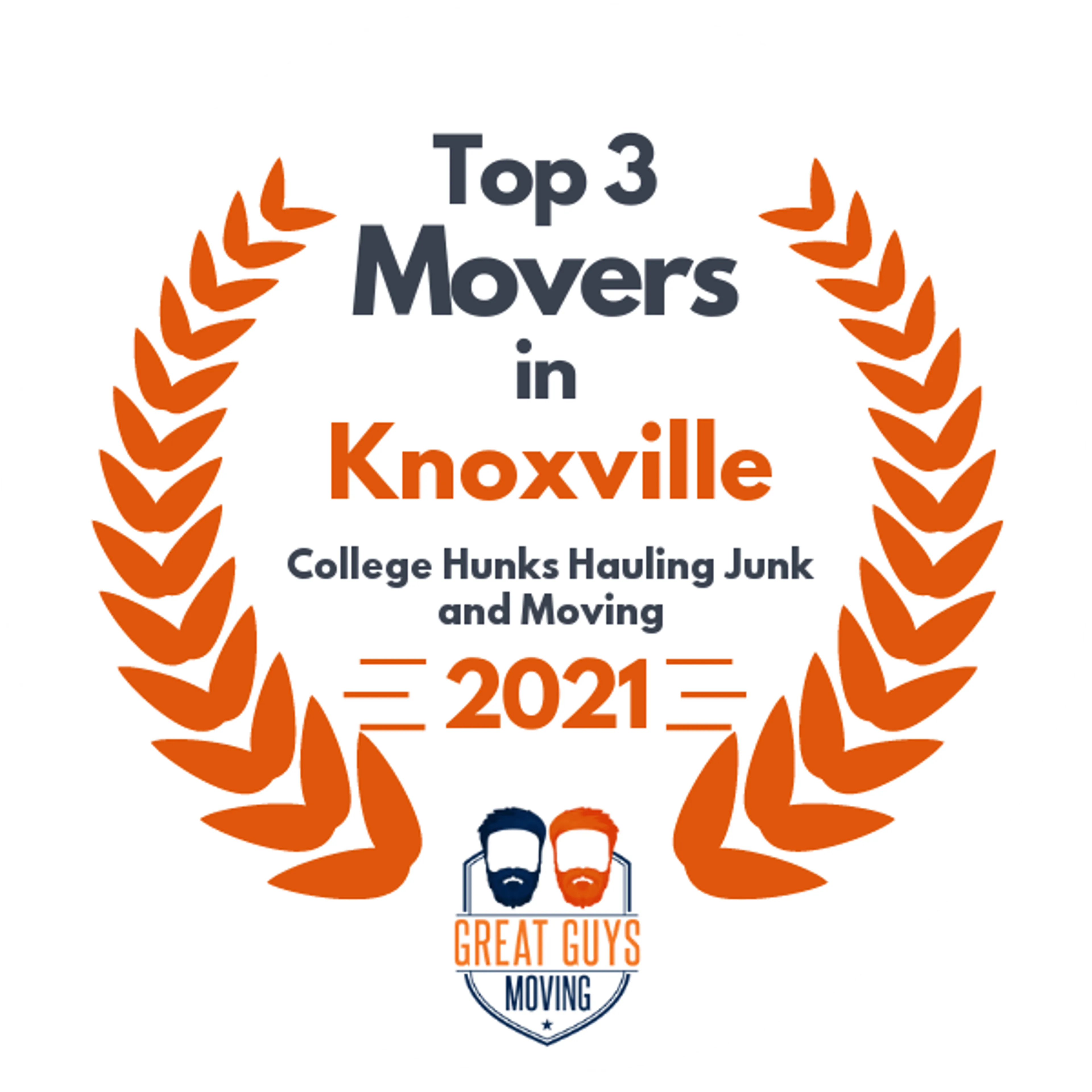 Top 3 Movers in Knoxville, TN 2021 award