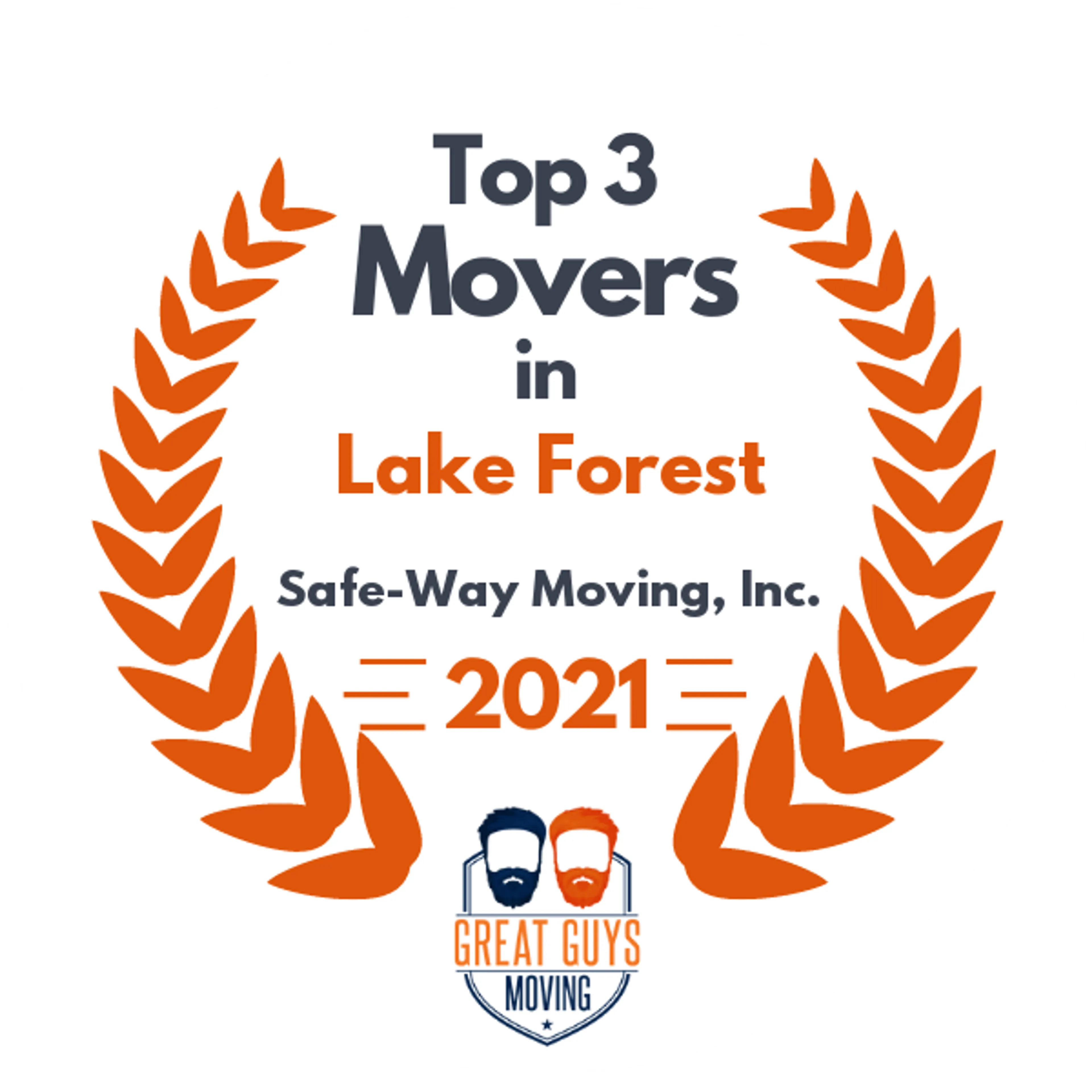 Top 3 Movers in Anaheim, CA 2021 award