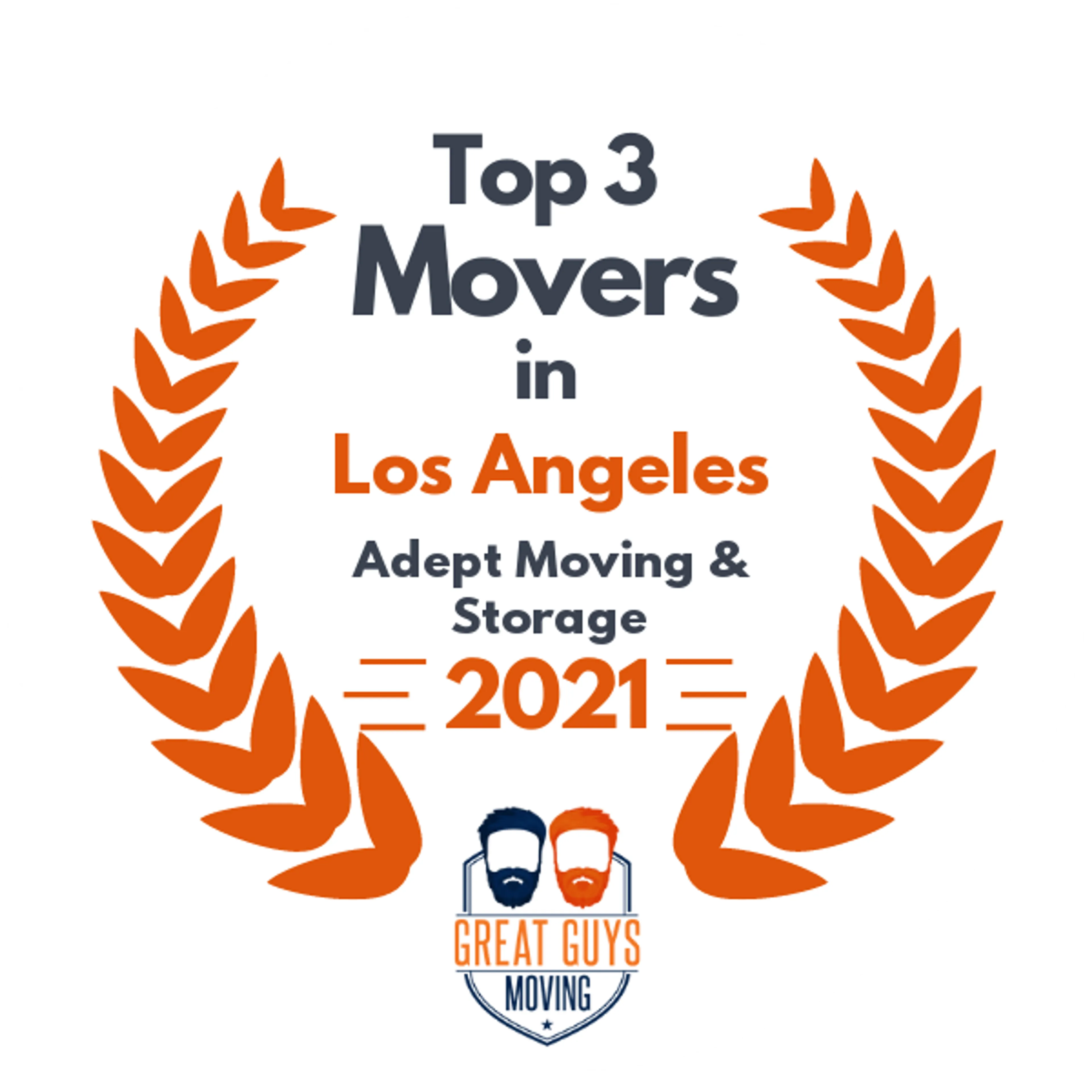 Top 3 Movers in Los Angeles, CA 2021 award