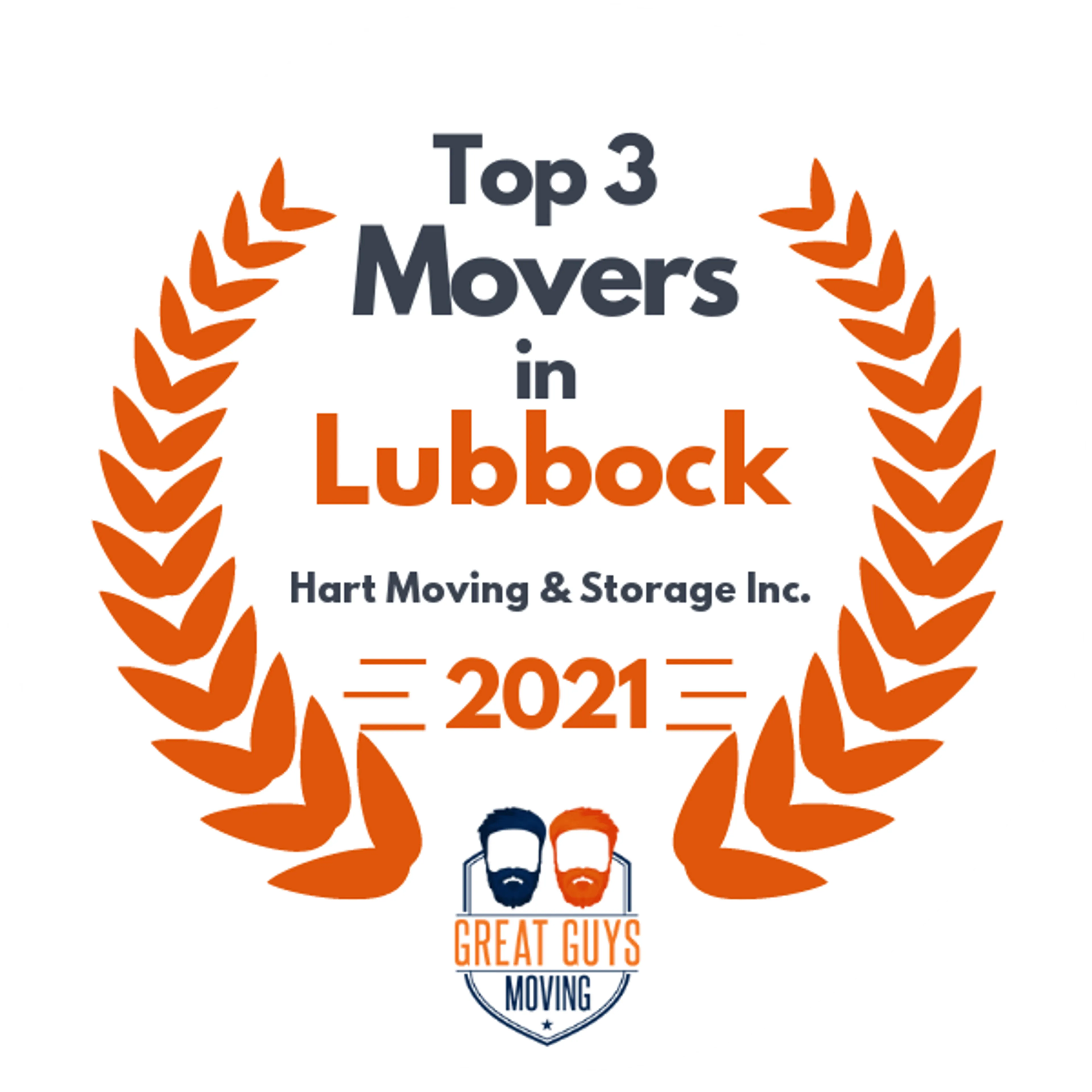 Top 3 Movers in Lubbock, TX 2021 award