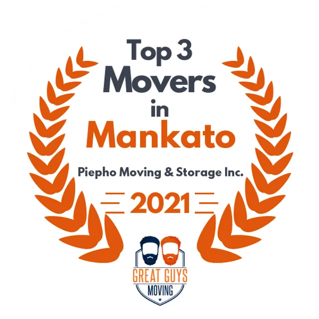 Top 3 Movers in Mankato, MN 2021 award