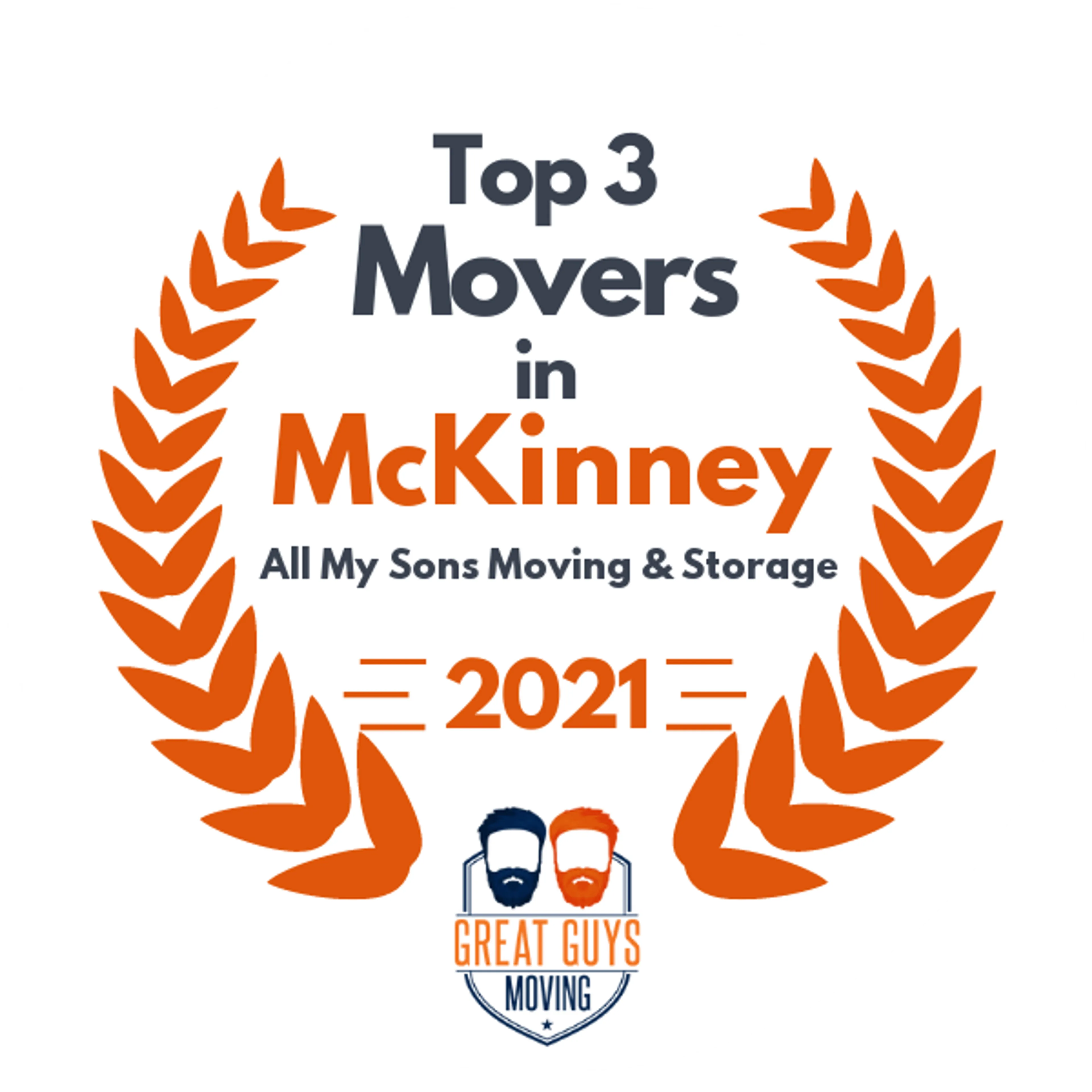 Top 3 Movers in McKinney, TX 2021 award