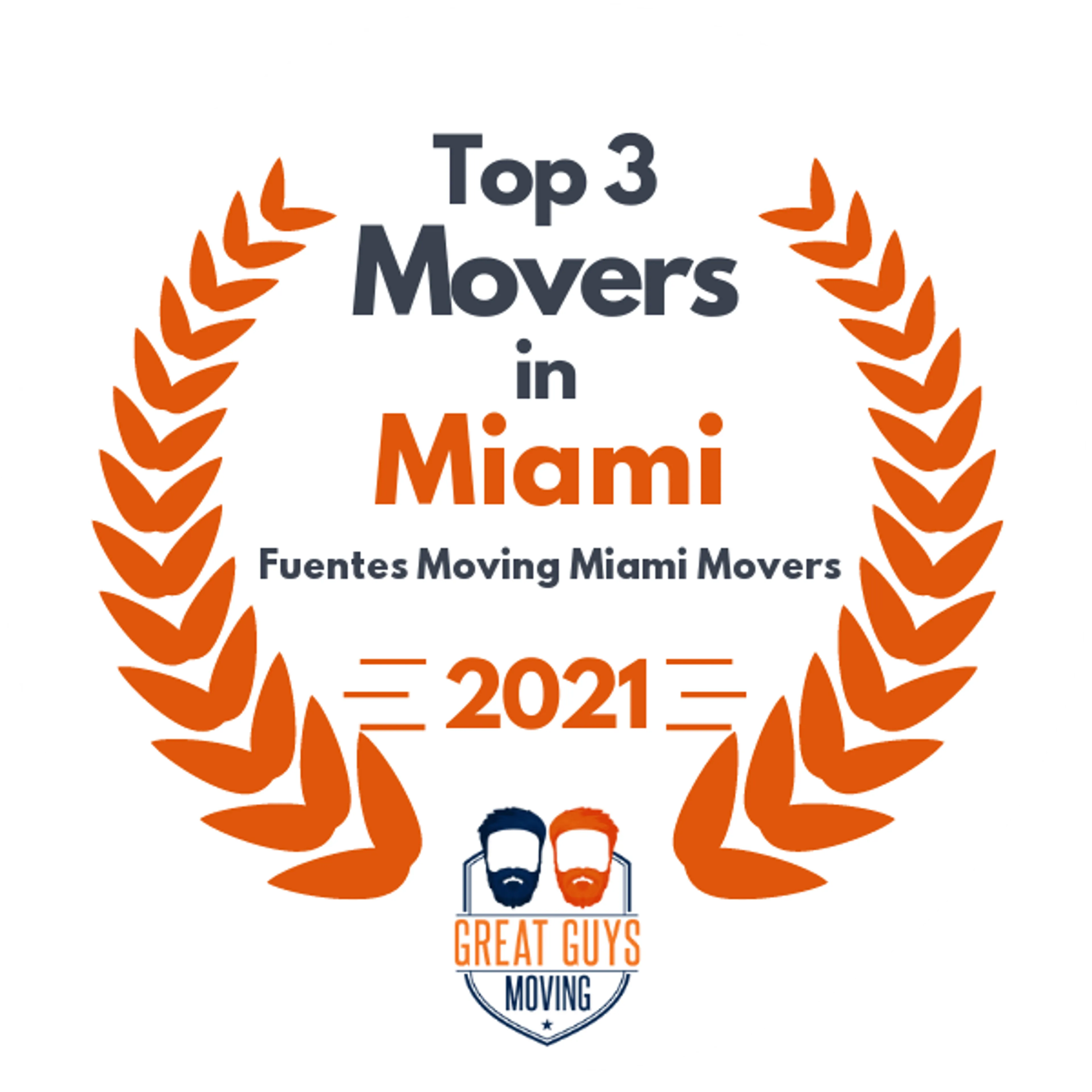 Top 3 Movers in Miami, FL 2021 award