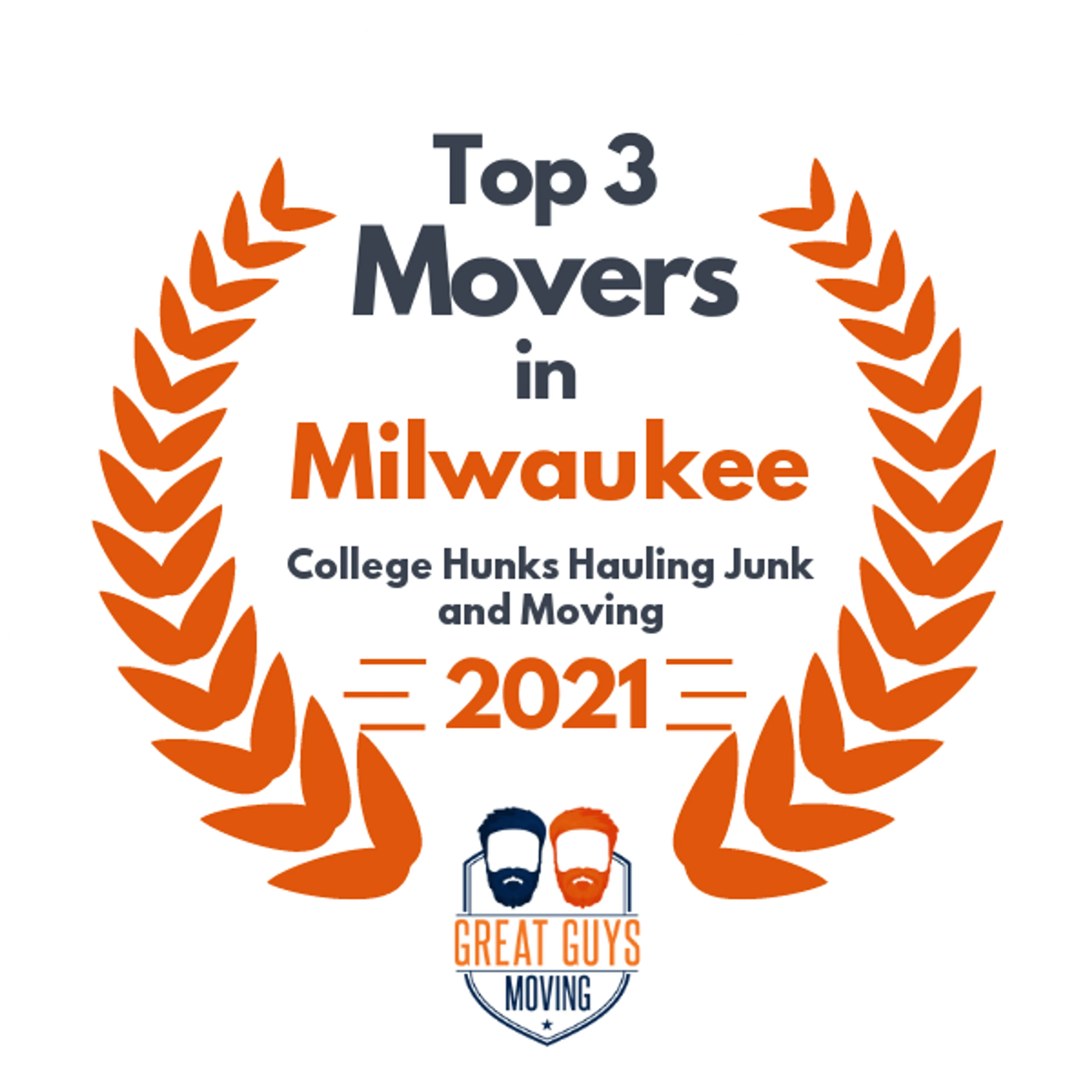 Top 3 Movers in Milwaukee, WI 2021 award