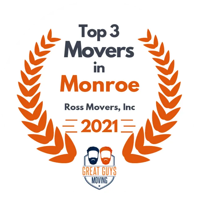 Top 3 Movers in Monroe, LA 2021 award