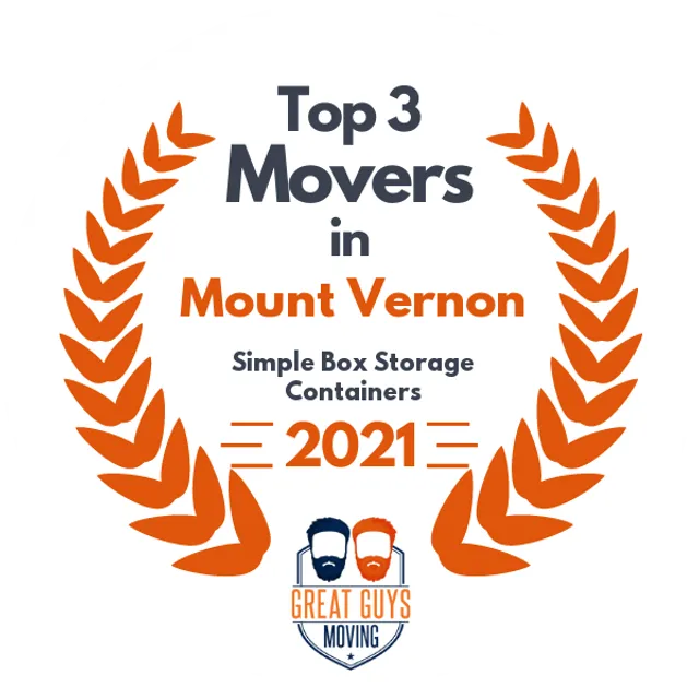 Top 3 Movers in Mount Vernon, WA 2021 award