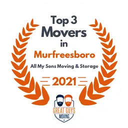 top 3 ranked movers in murfreesboro 2021 all my sons moving storage image