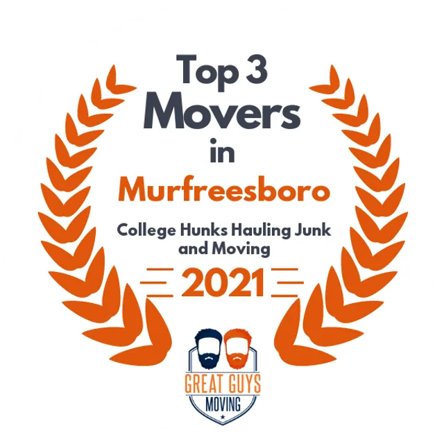 Top 3 Movers in Murfreesboro, TN 2021 award