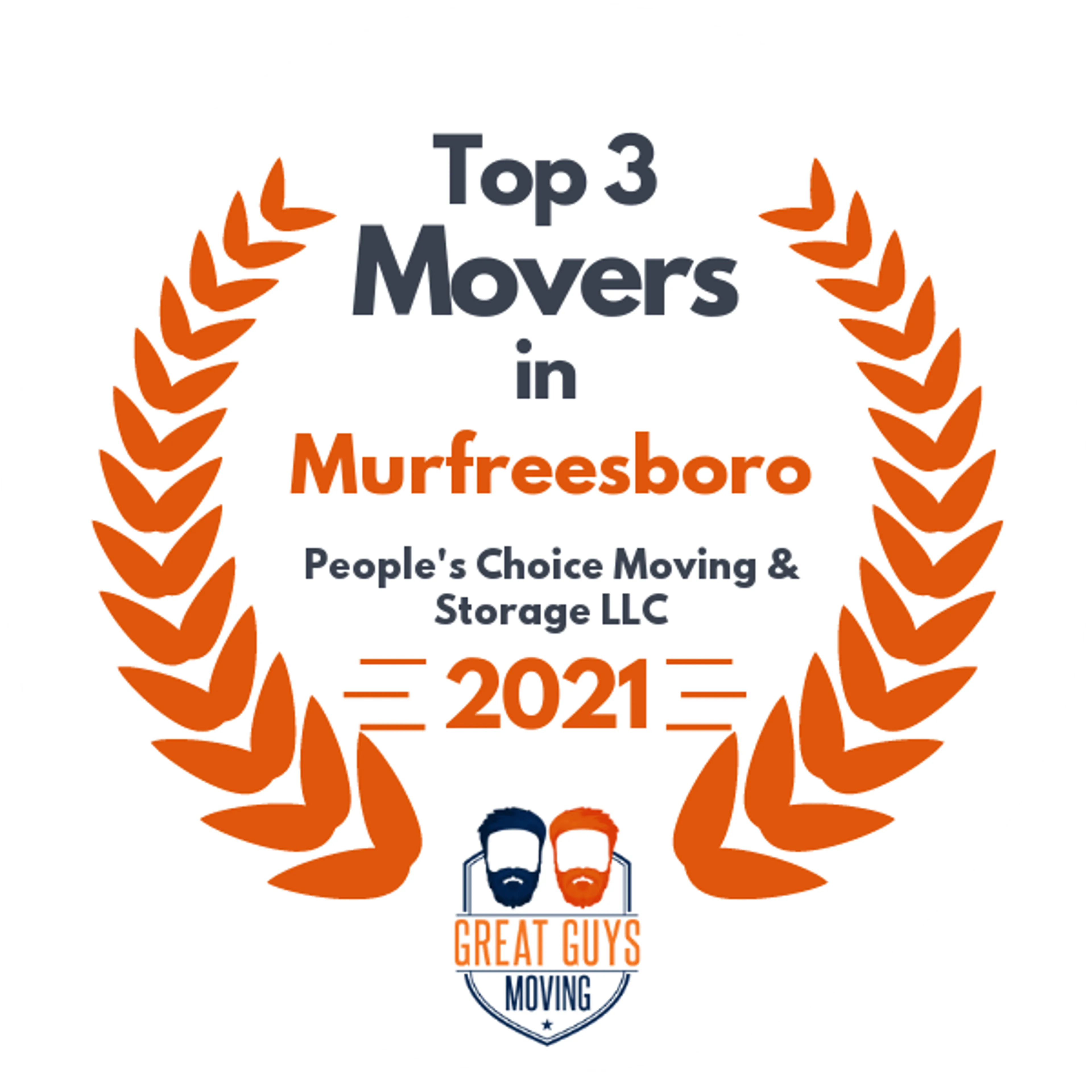 Top 3 Movers in Nashville, TN 2021 award