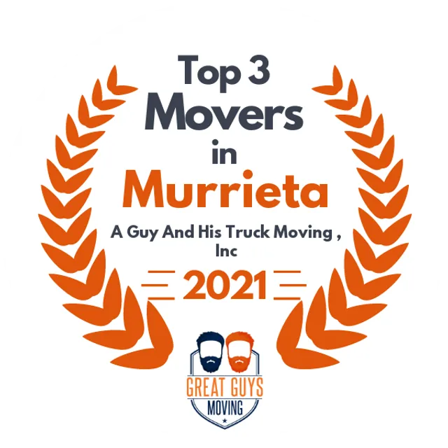 Top 3 Movers in Riverside, CA 2021 award