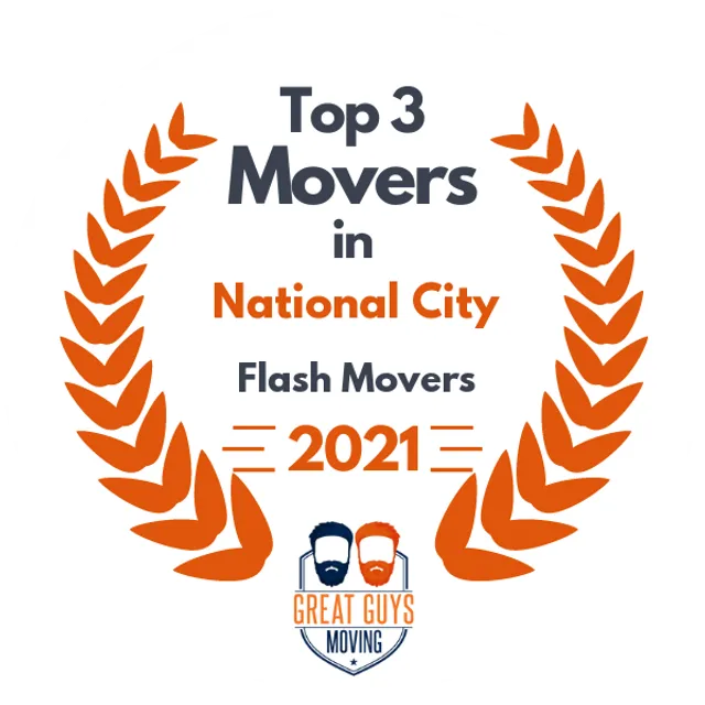 Top 3 Movers in National City, CA 2021 award