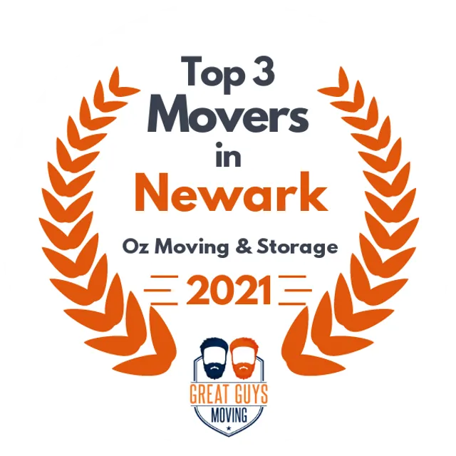 Top 3 Movers in Newark, NJ 2021 award