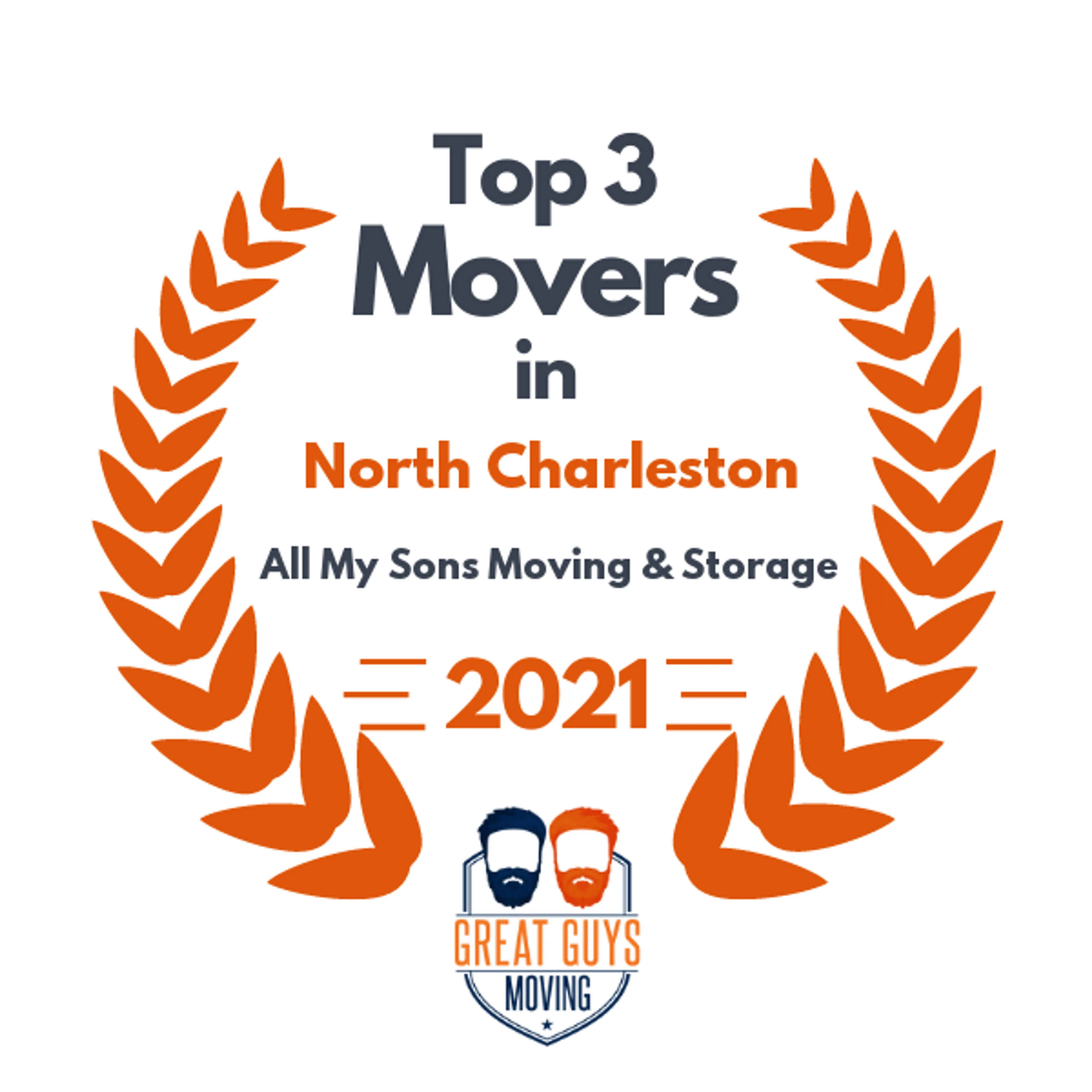 Top 3 Movers in Charleston, SC 2021 award