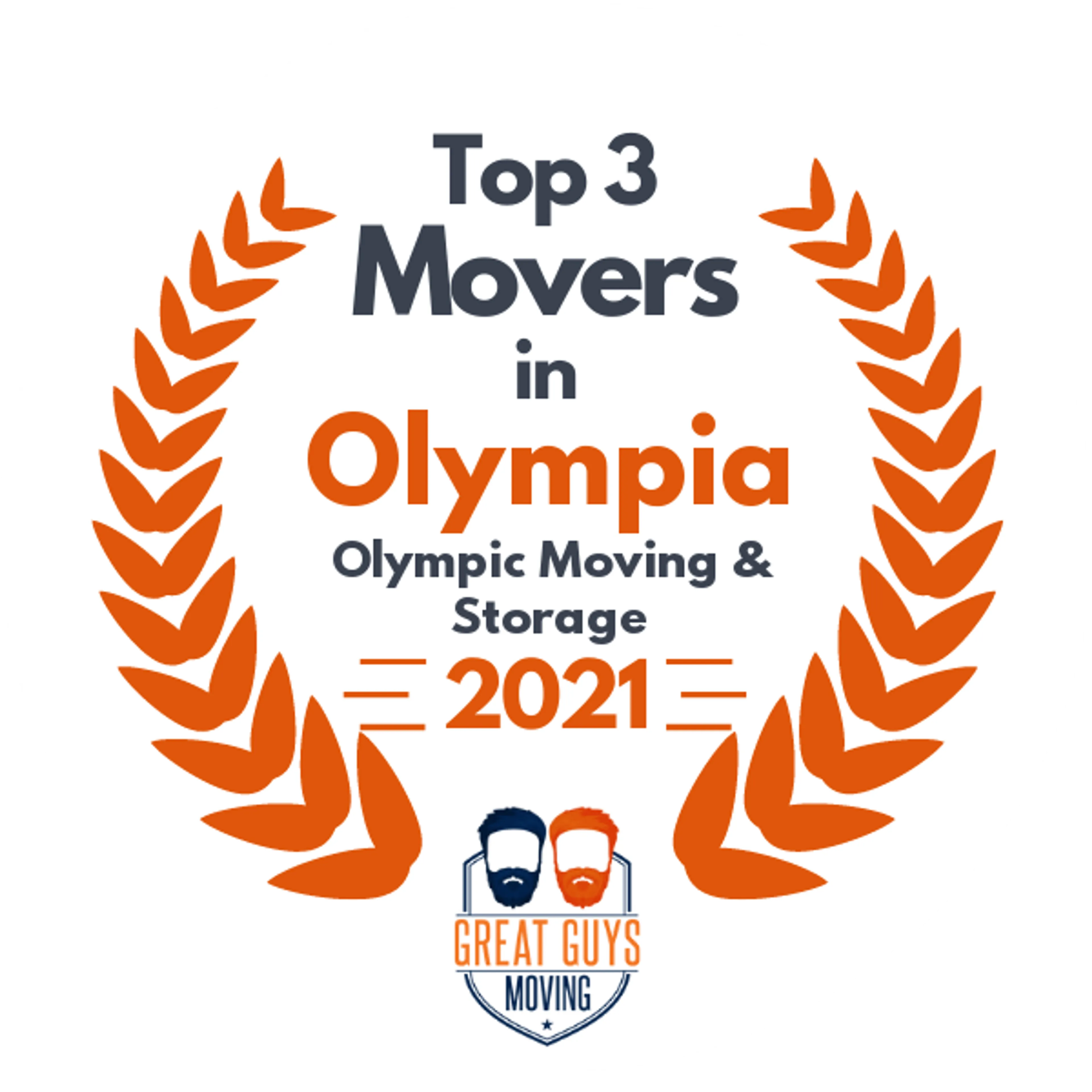 Top 3 Movers in University Place, WA 2021 award