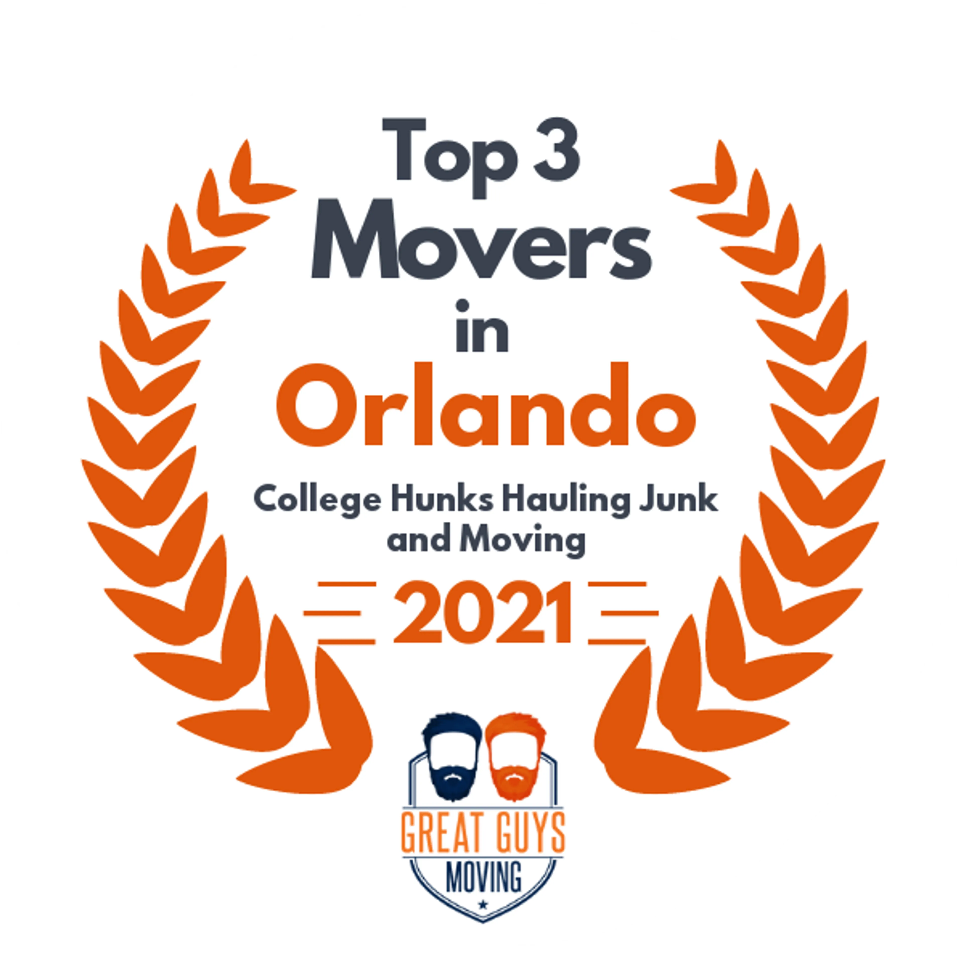 Top 3 Movers in Orlando, FL 2021 award