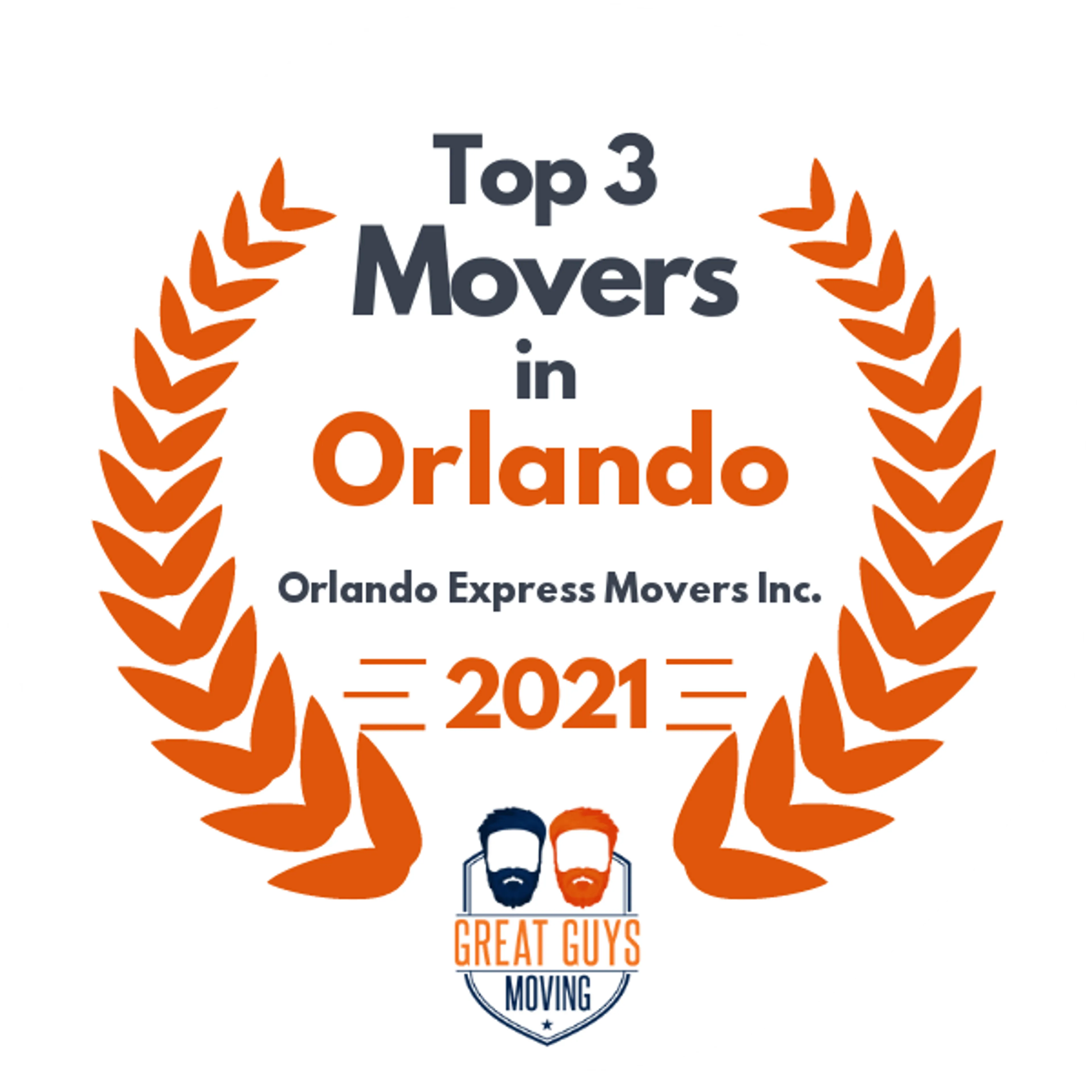 Top 3 Movers in Orlando, FL 2021 award