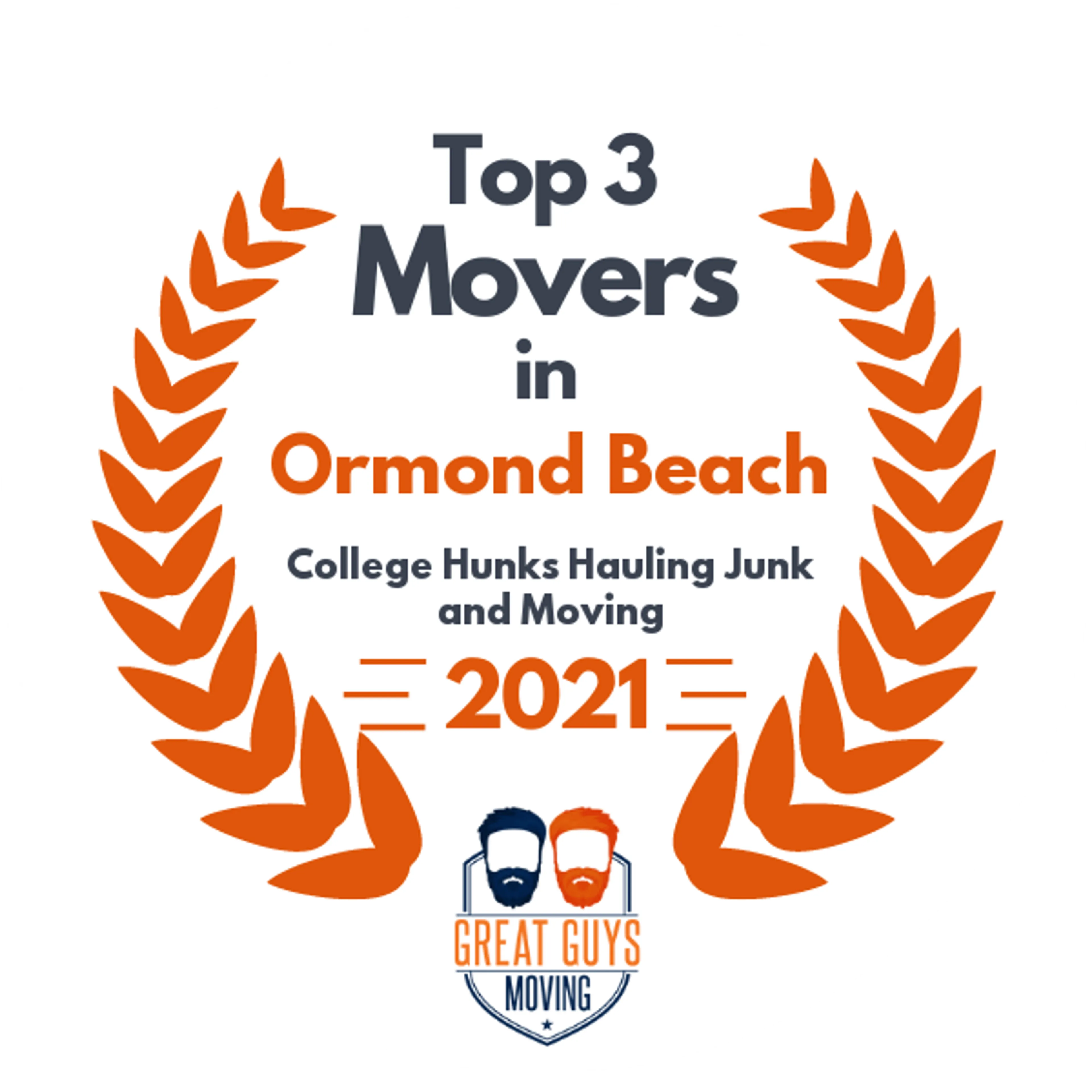 Top 3 Movers in Daytona Beach, FL 2021 award