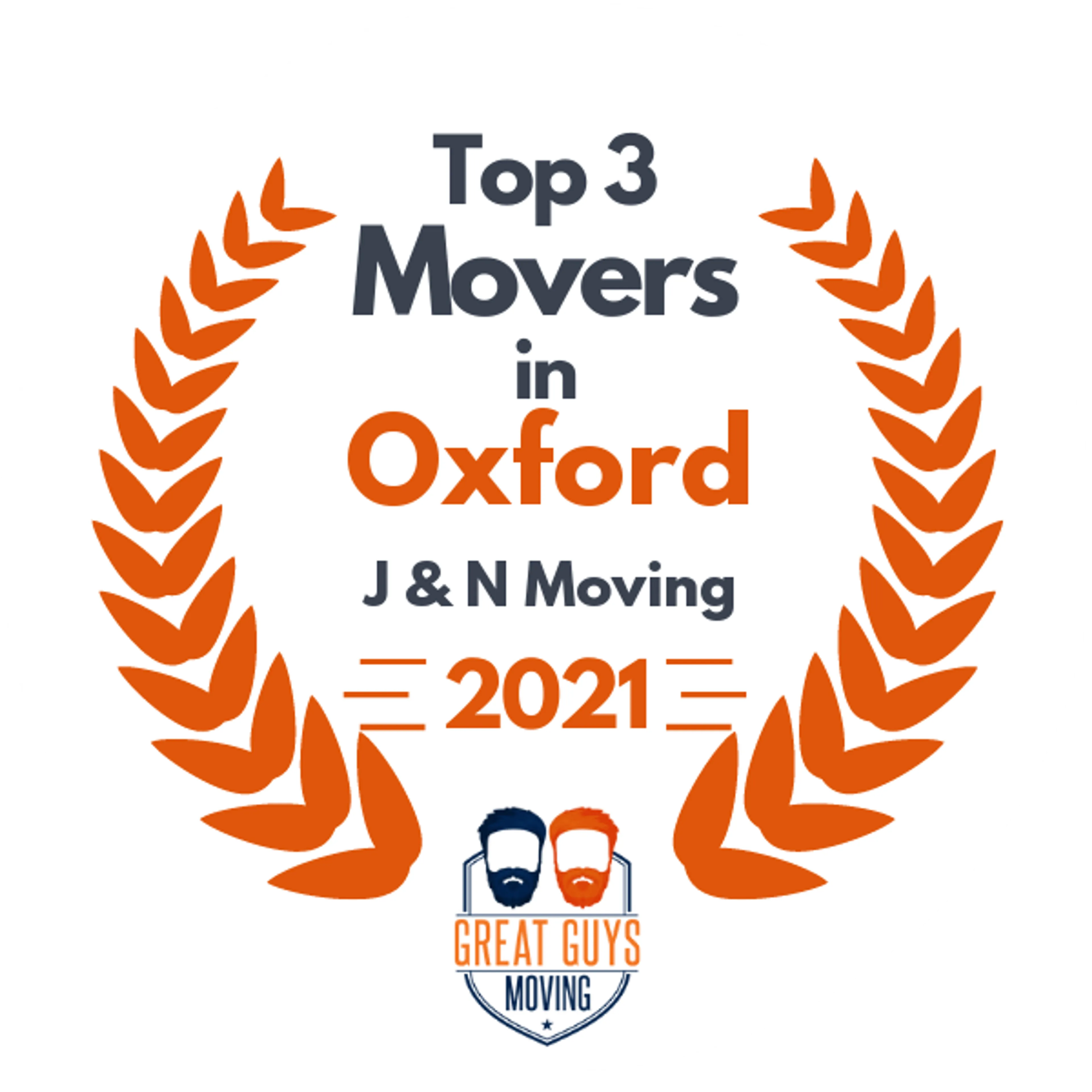 Top 3 Movers in Oxford, MS 2021 award