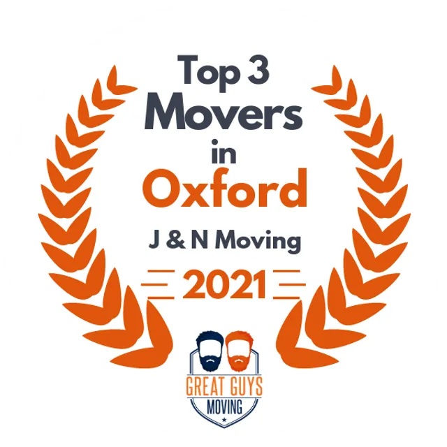 Top 3 Movers in Oxford, MS 2021 award