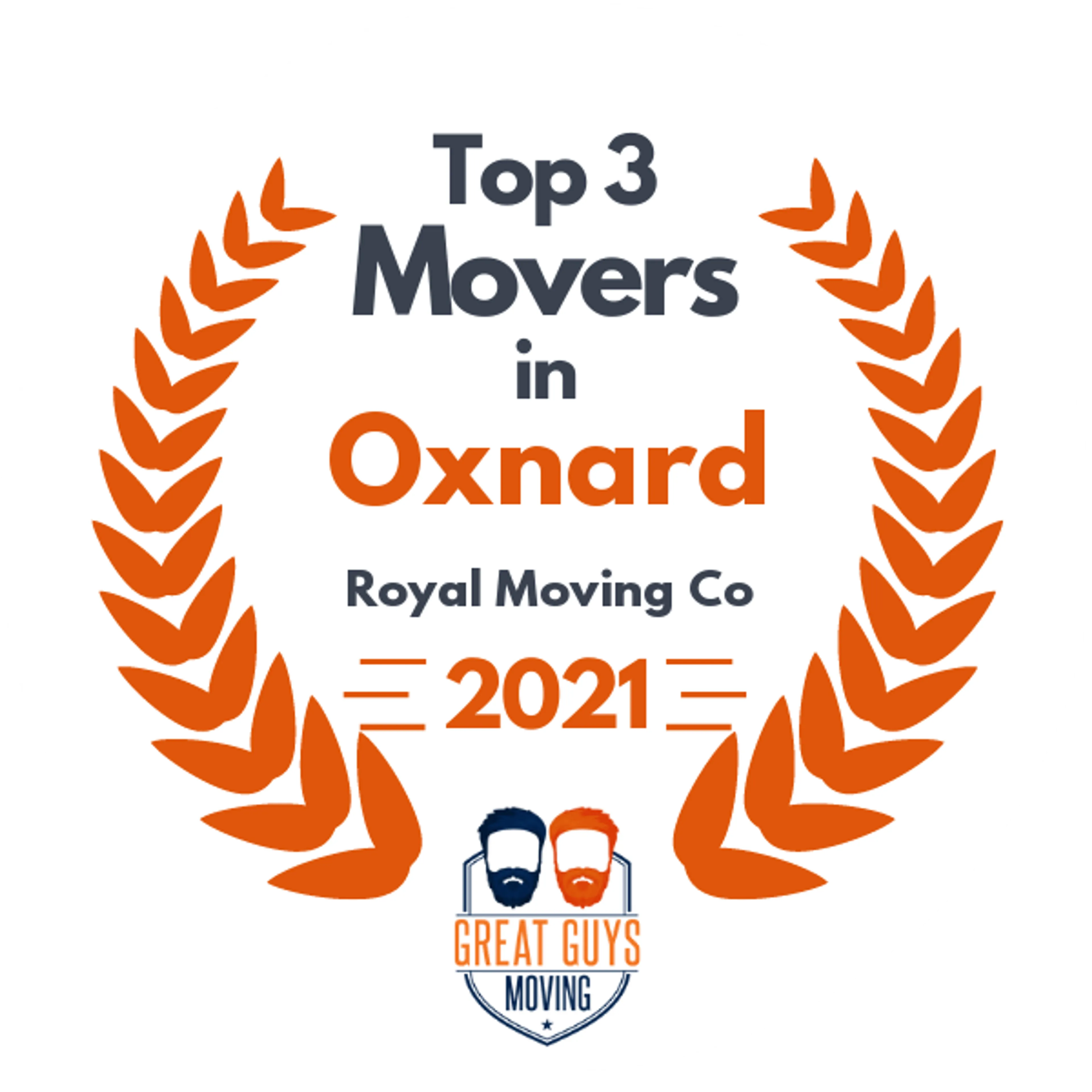Top 3 Movers in Oxnard, CA 2021 award