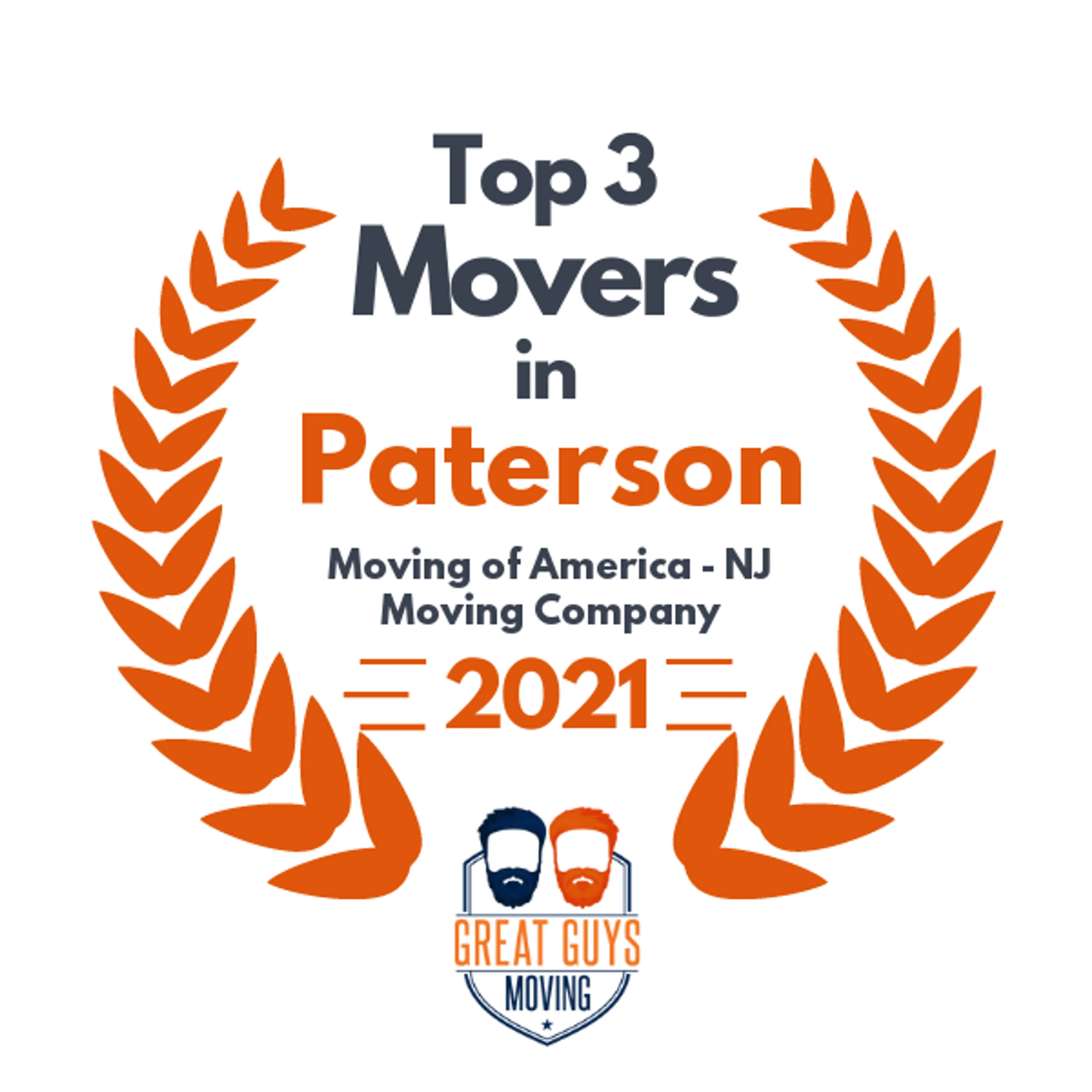 Top 3 Movers in Paterson, NJ 2021 award