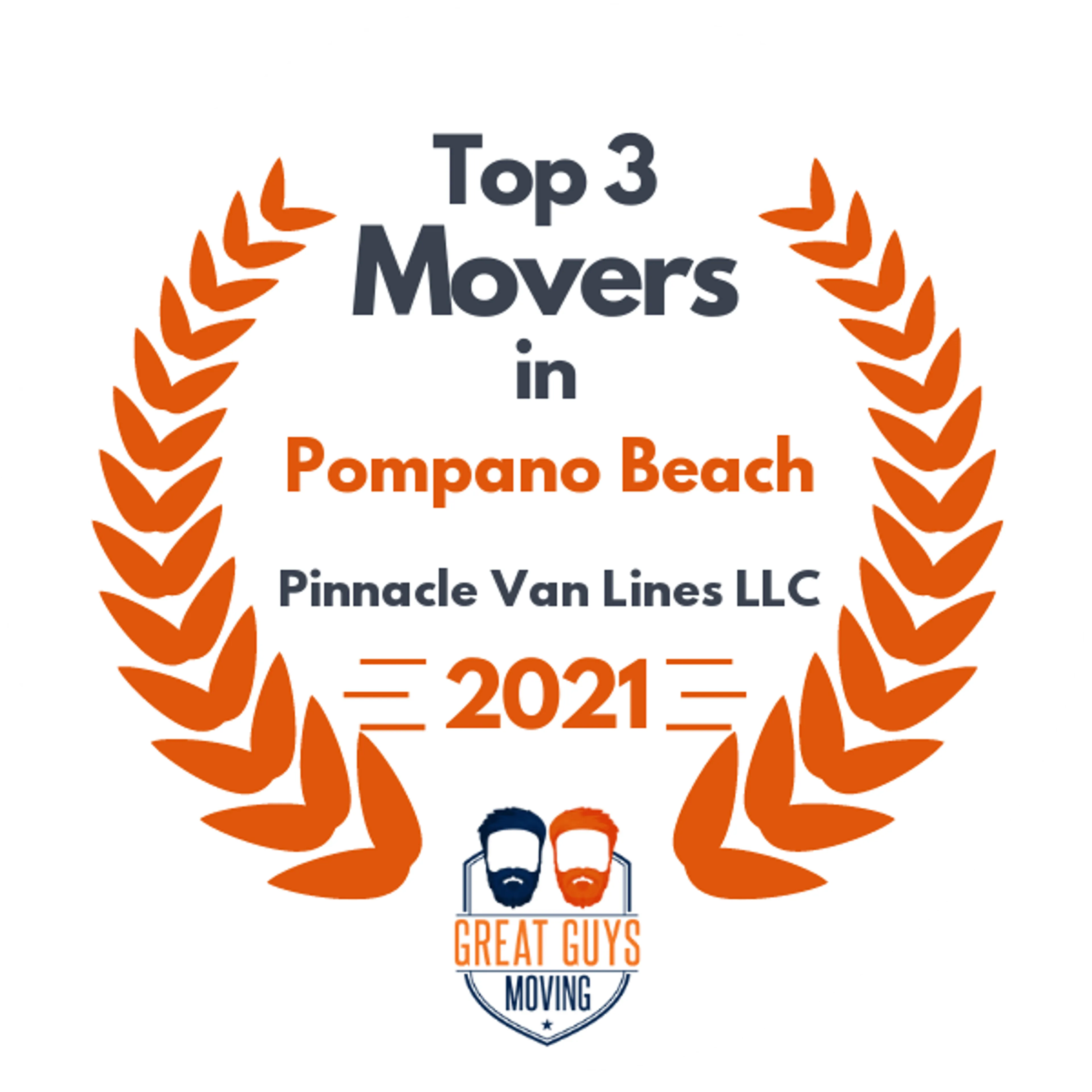 Top 3 Movers in Fort Lauderdale, FL 2021 award