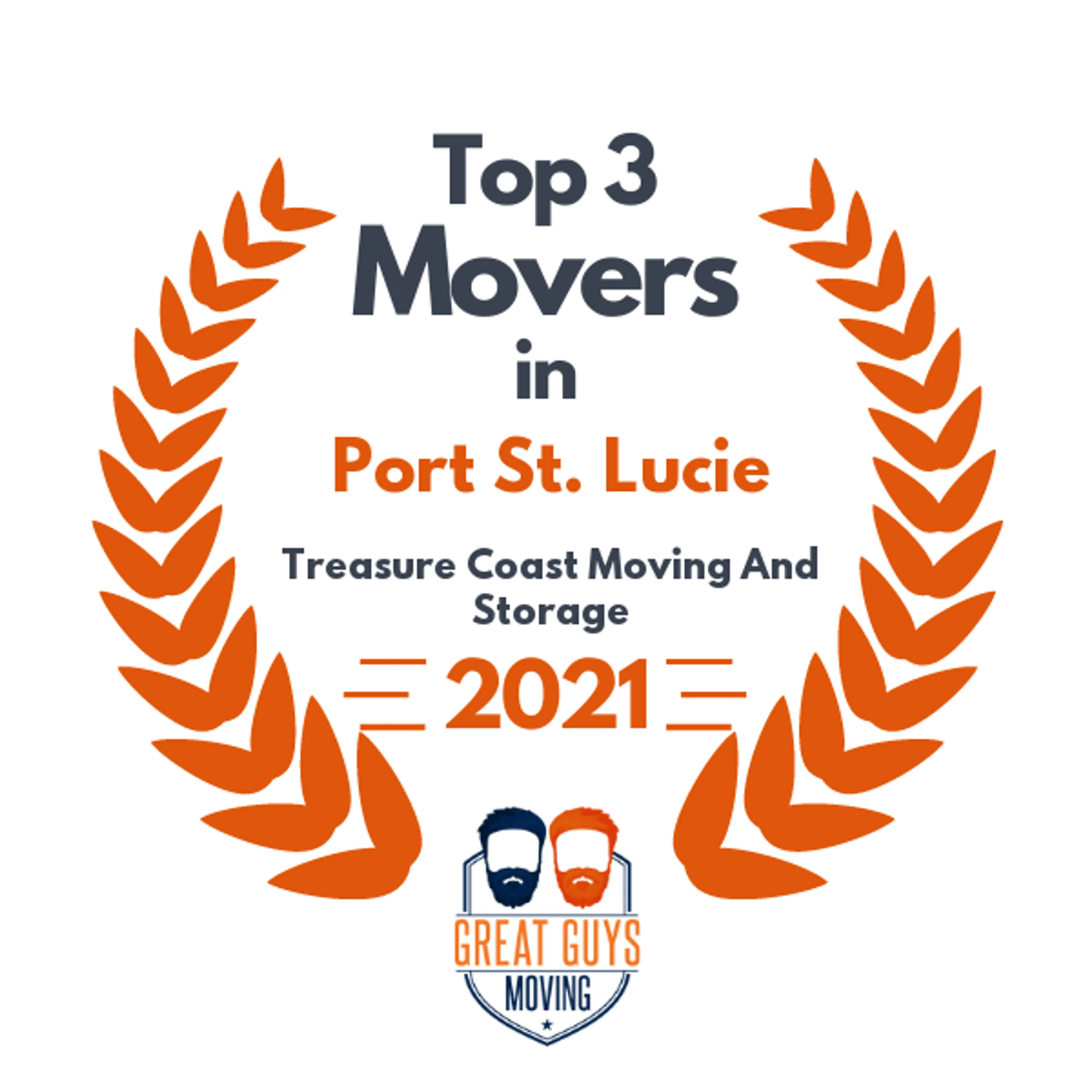 Top 3 Movers in Port St. Lucie, FL 2021 award