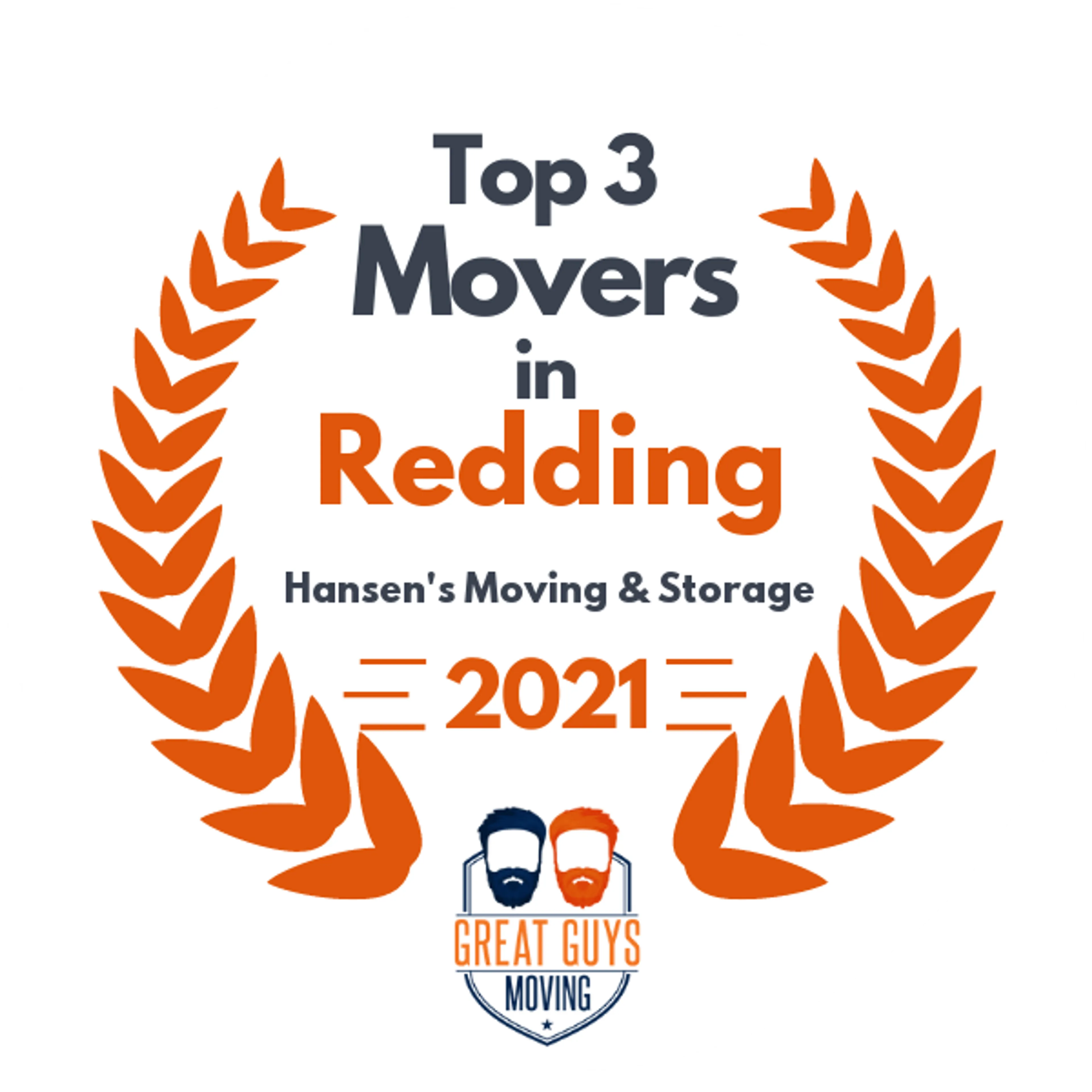 Top 3 Movers in Redding, CA 2021 award