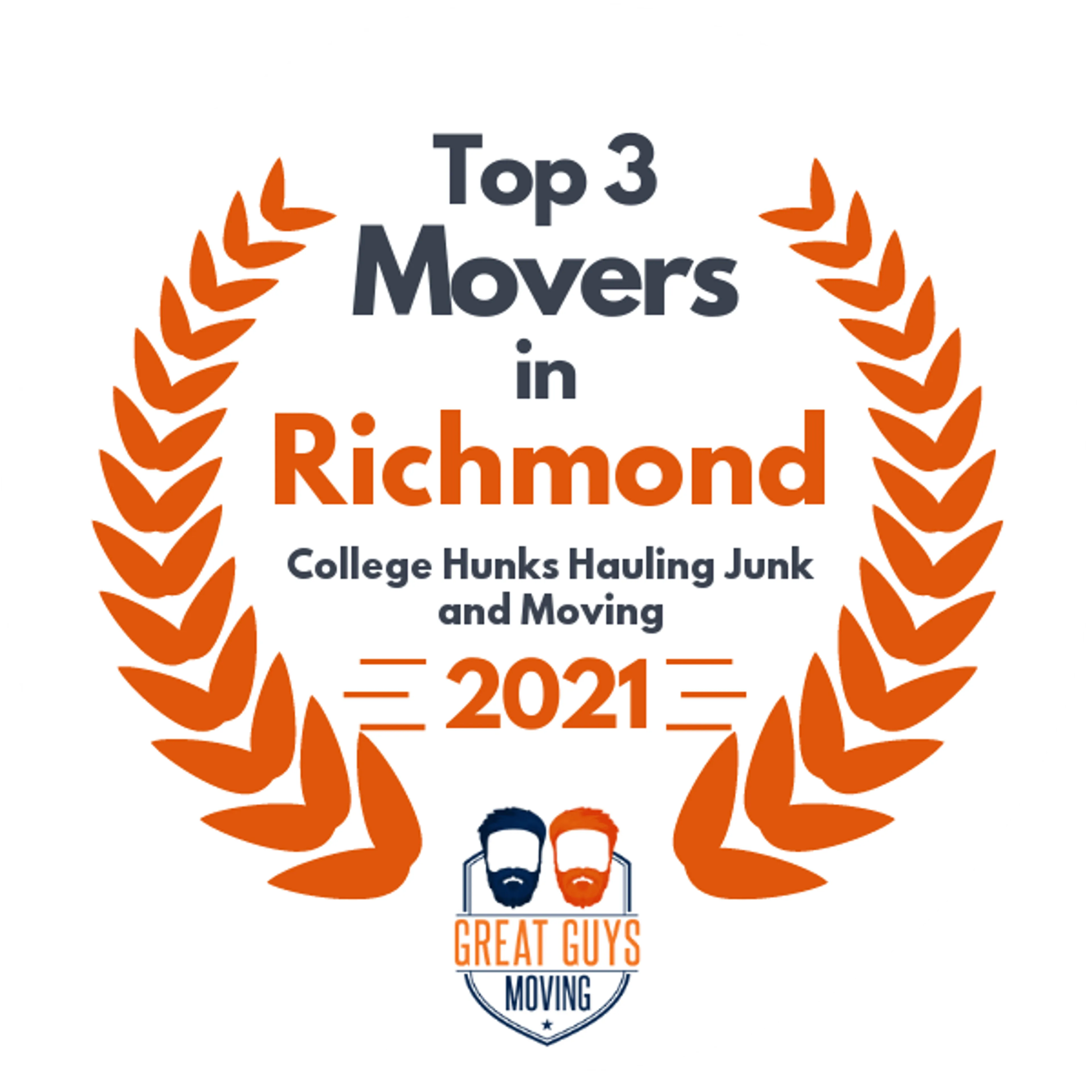 Top 3 Movers in Richmond, VA 2021 award