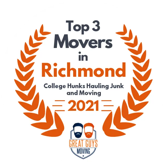 Top 3 Movers in Richmond, VA 2021 award