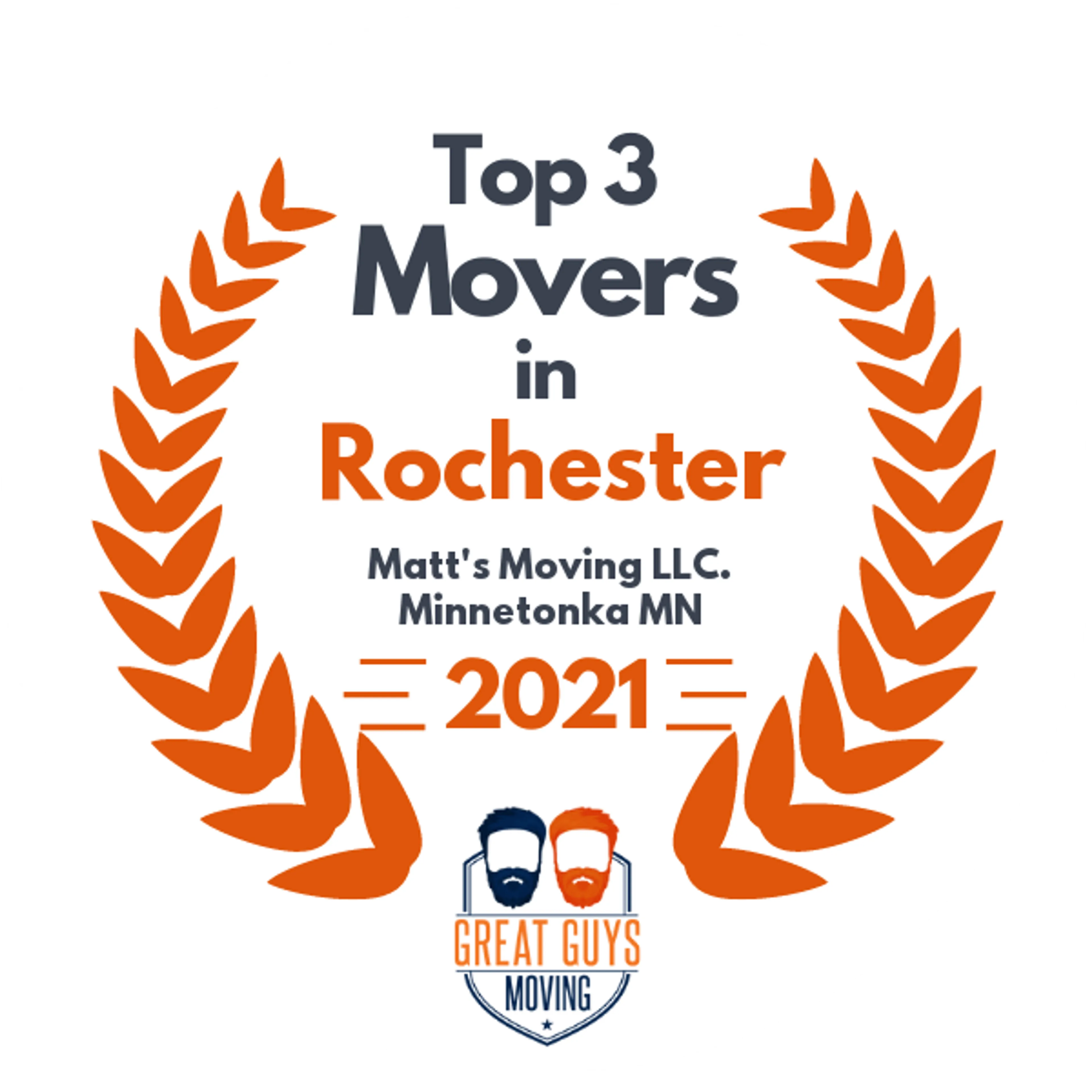 Top 3 Movers in Cokato, MN 2021 award