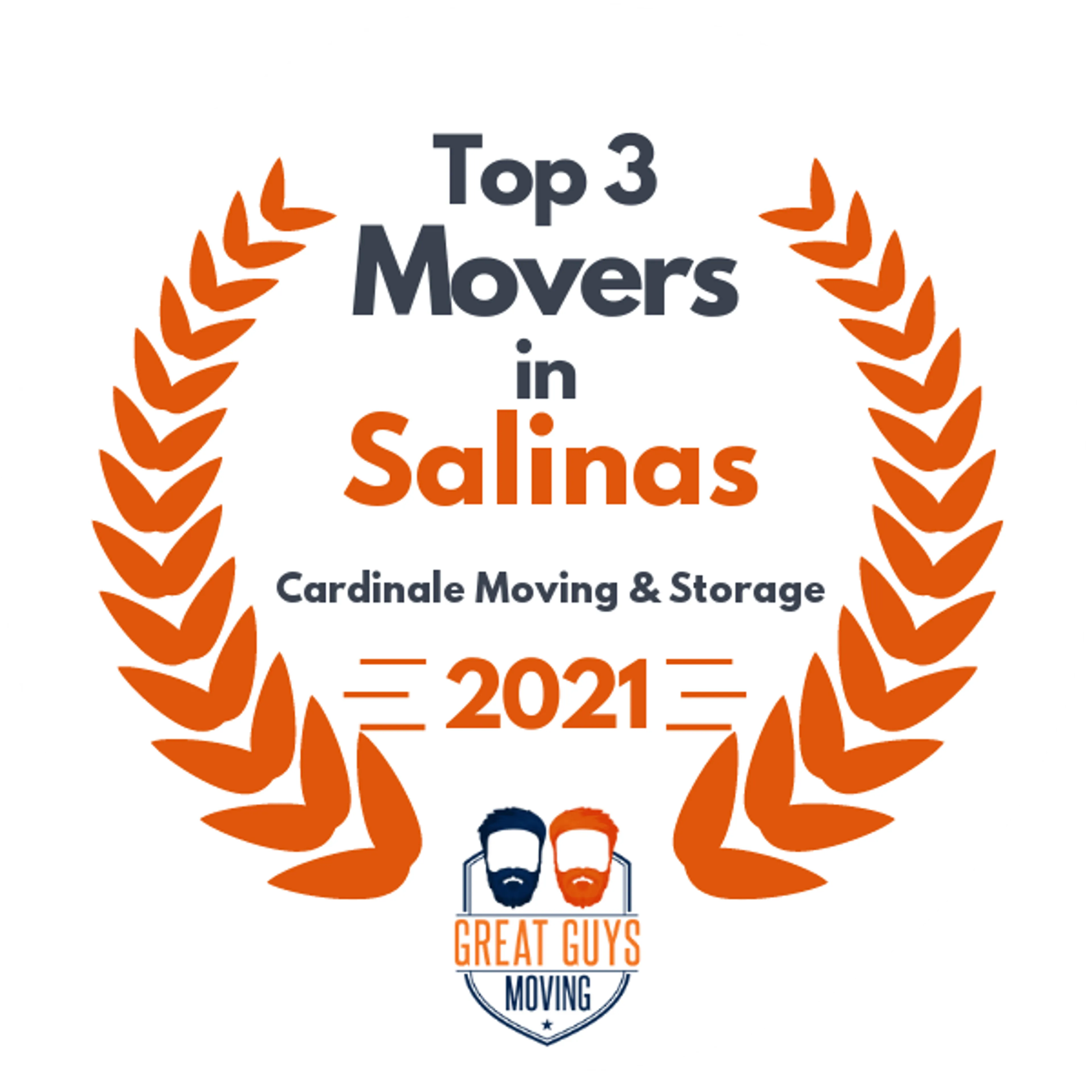 Top 3 Movers in Salinas, CA 2021 award