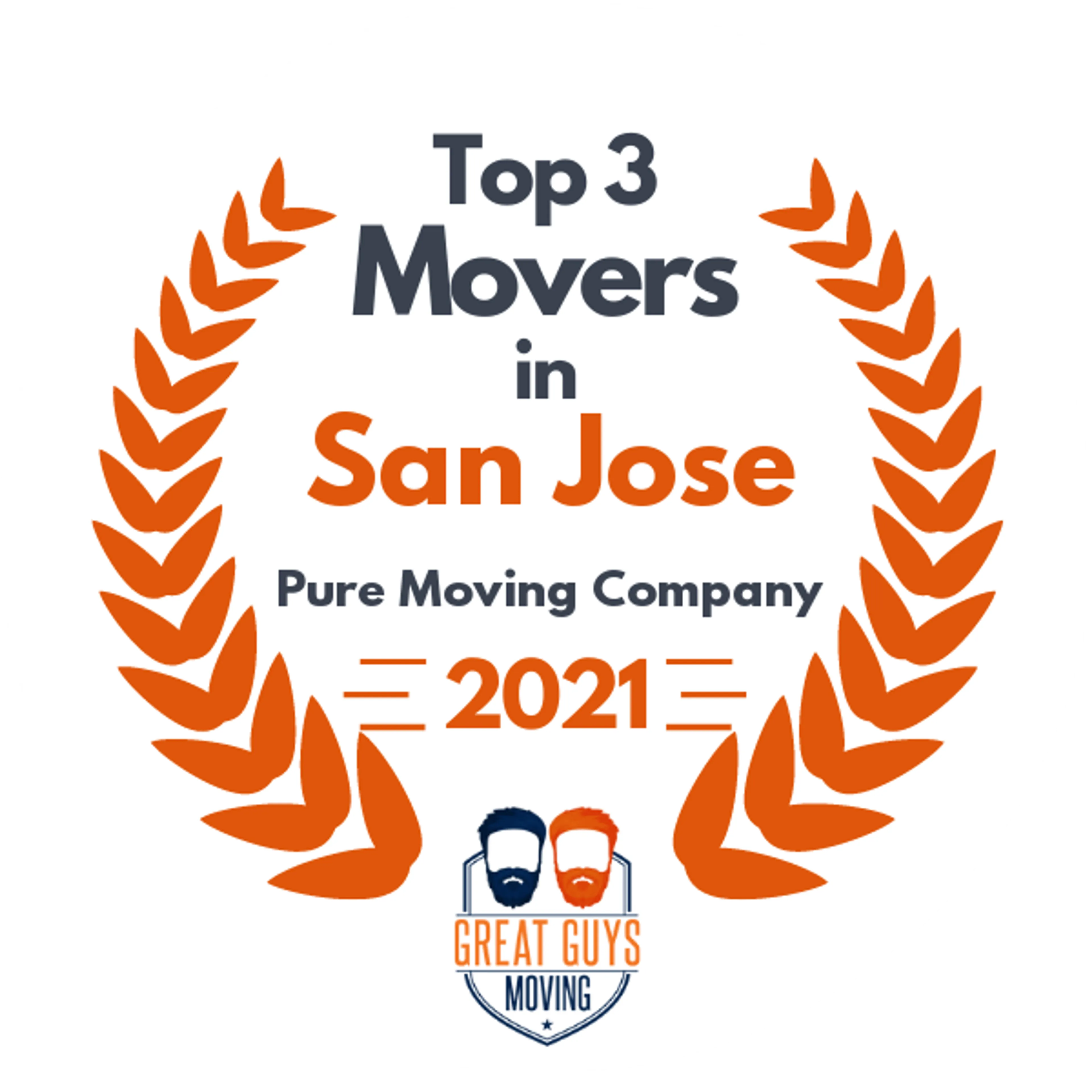Top 3 Movers in Sunnyvale, CA 2021 award