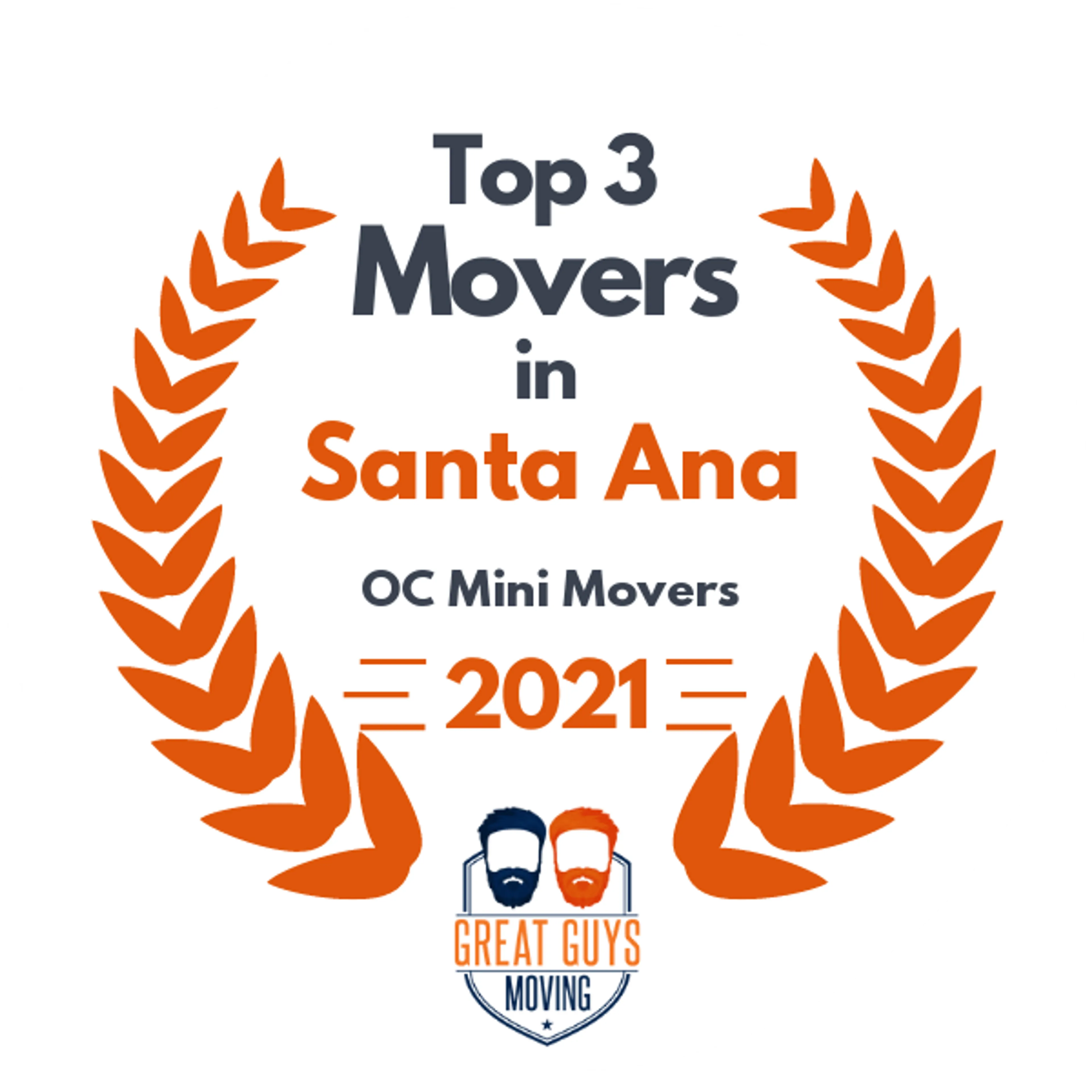 Top 3 Movers in Anaheim, CA 2021 award