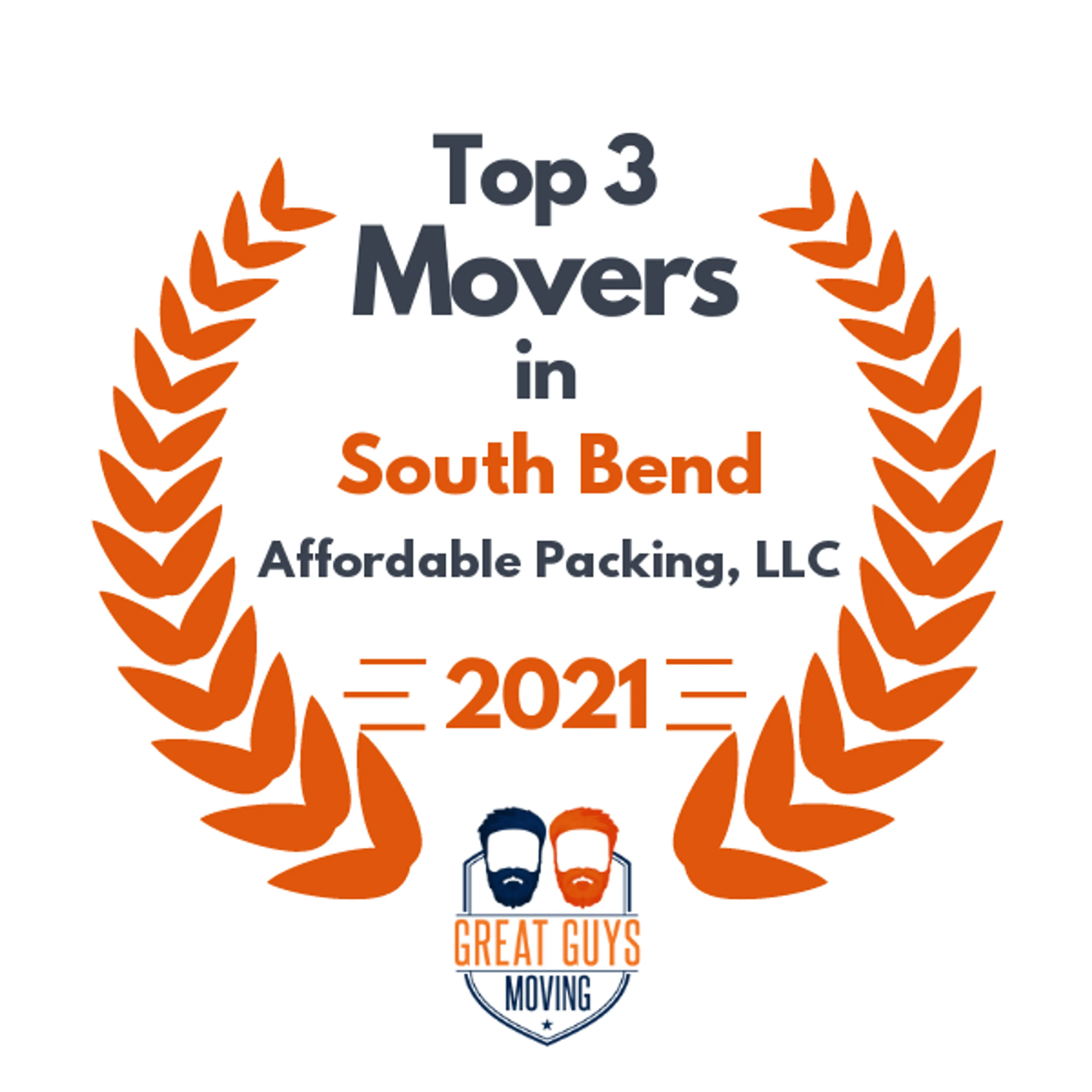 Top 3 Movers in South Bend, IN 2021 award