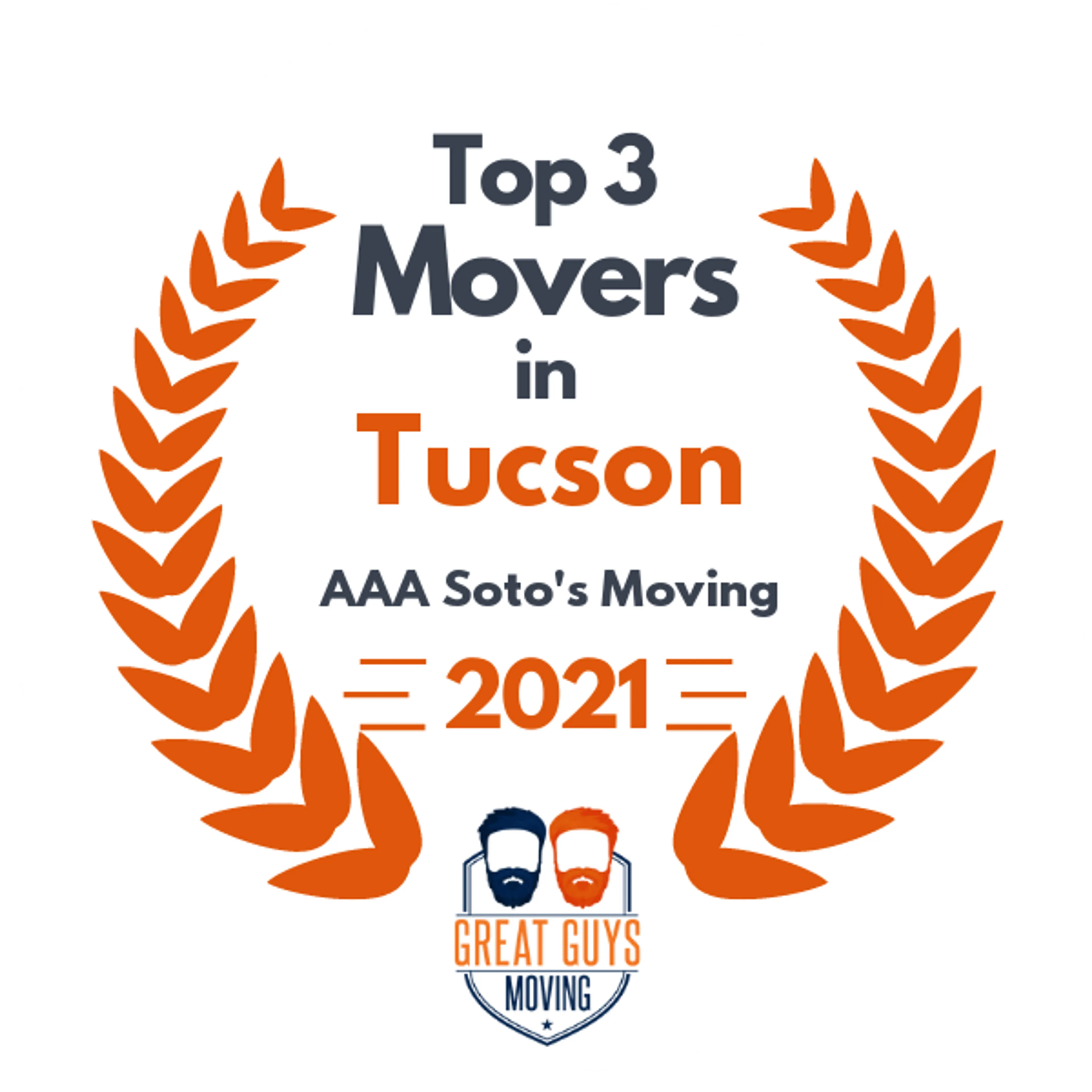 Top 3 Movers in Tucson, AZ 2021 award