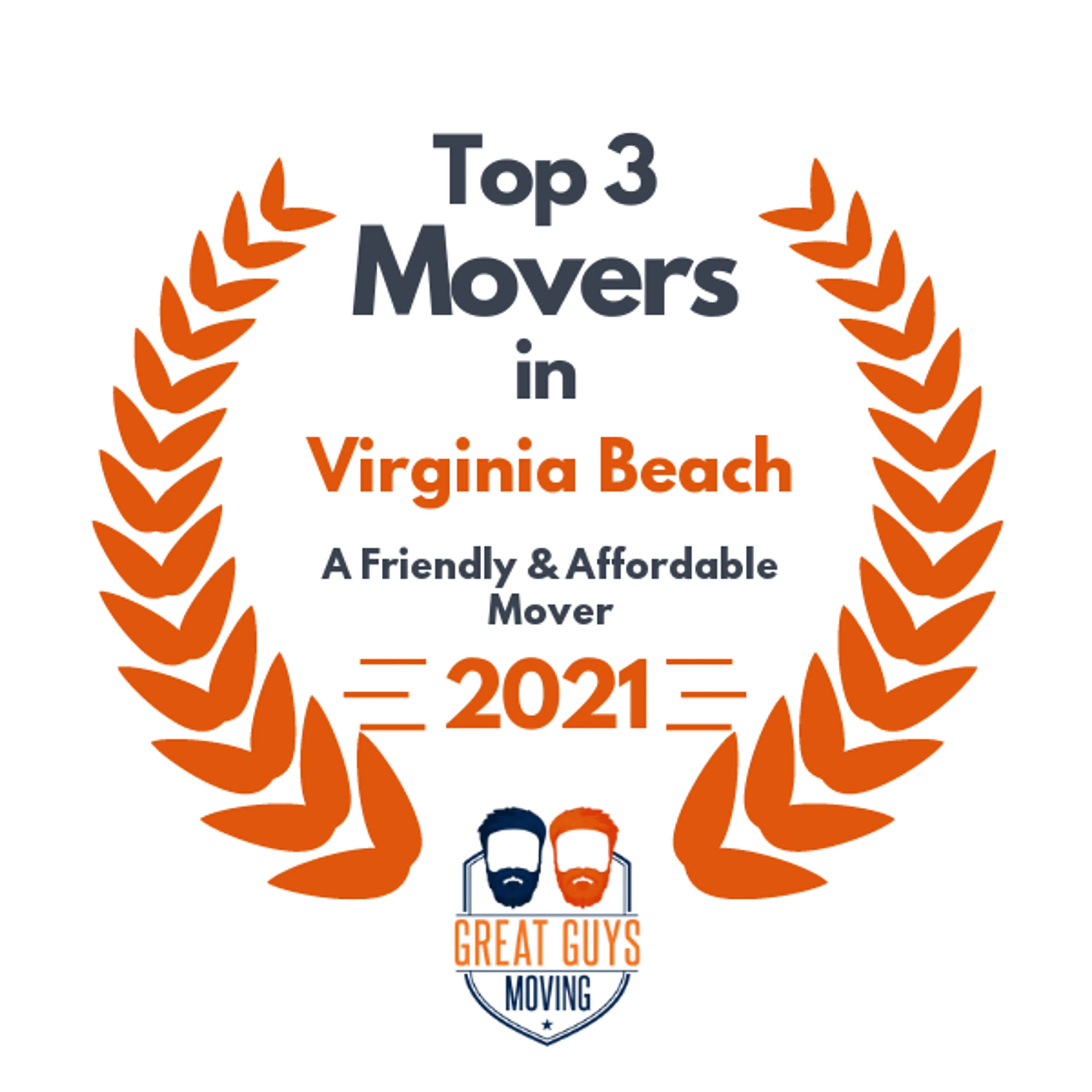 Top 3 Movers in Virginia Beach, VA 2021 award