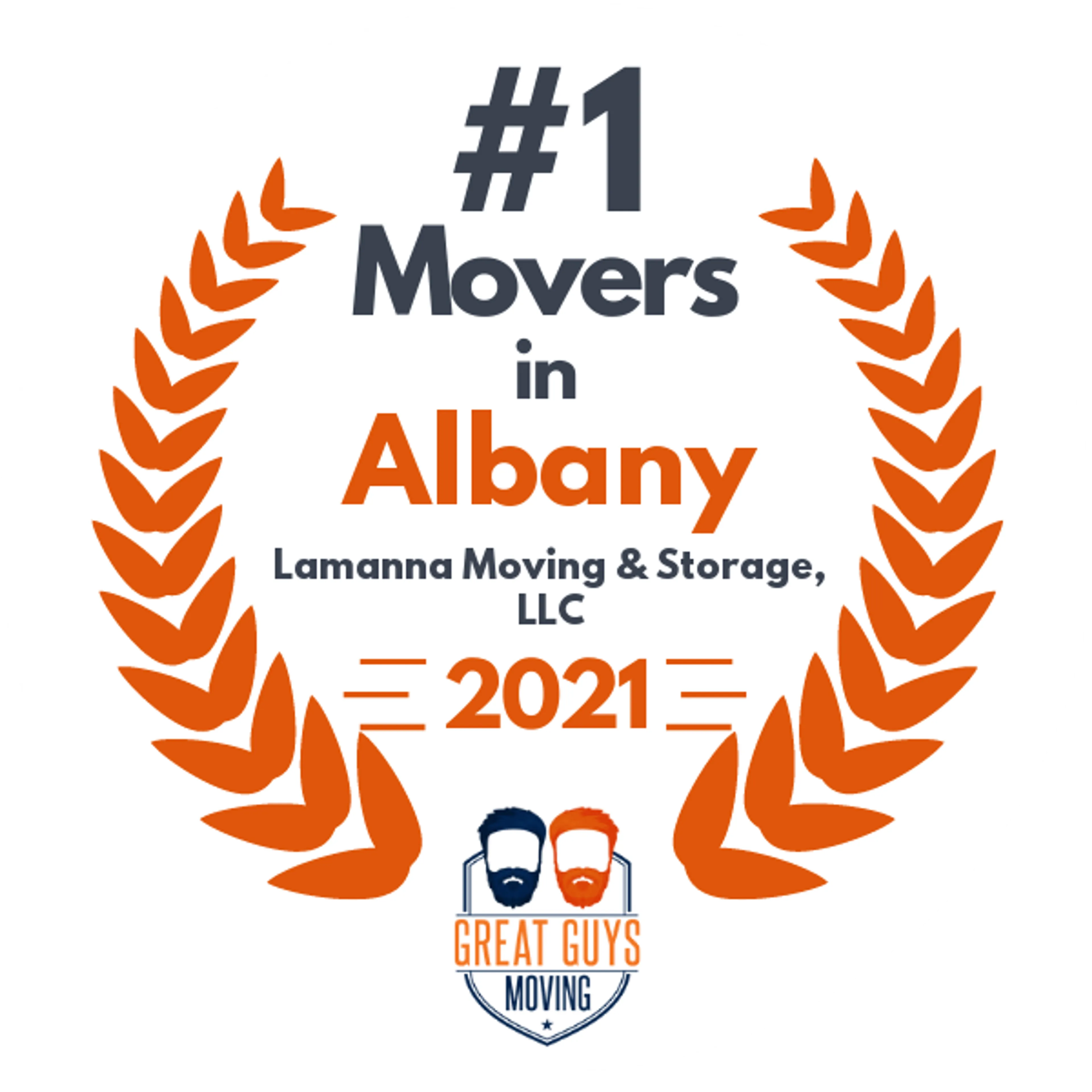#1 Ranked Movers in Albany, NY 2021 award