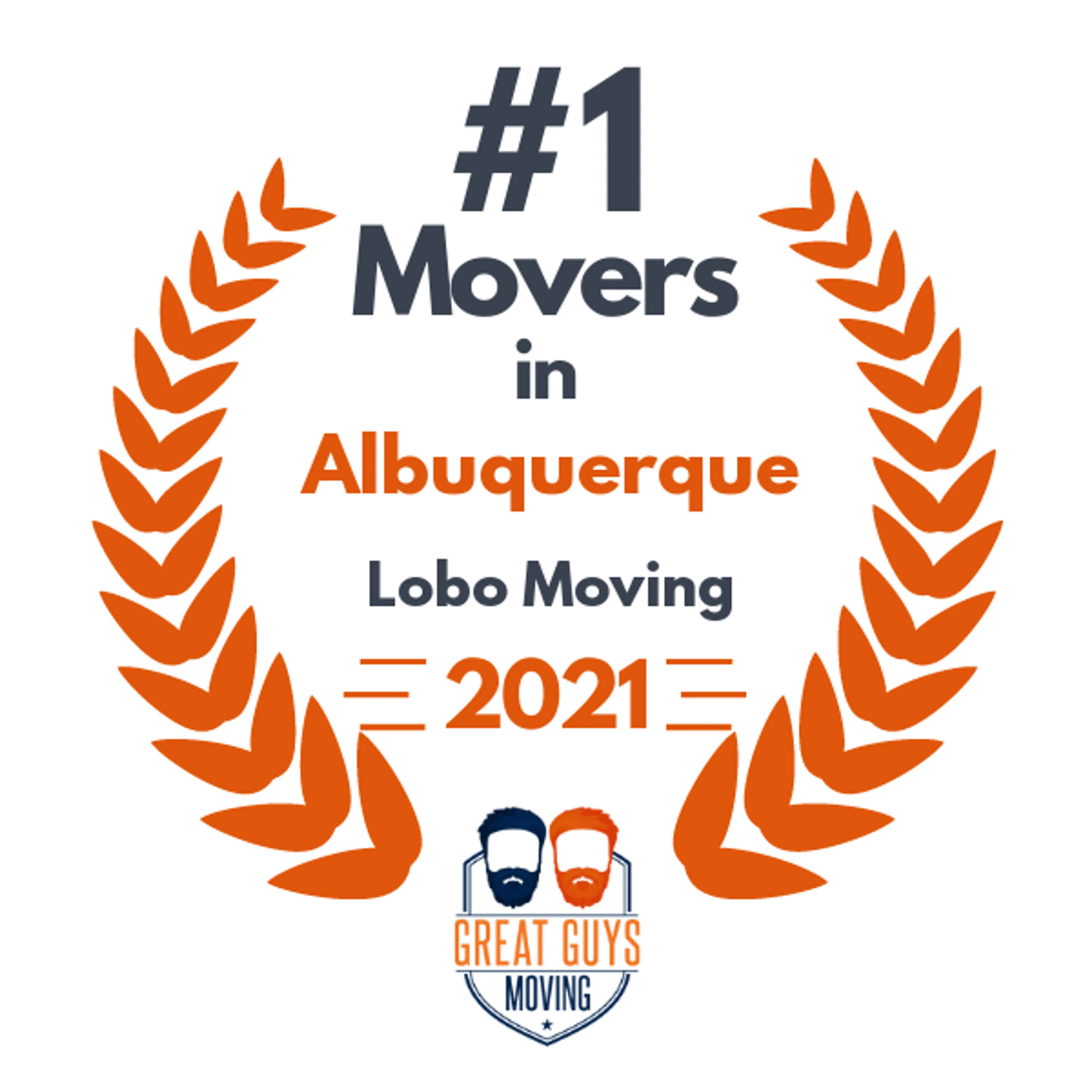 #1 Ranked Movers in Albuquerque, NM 2021 award