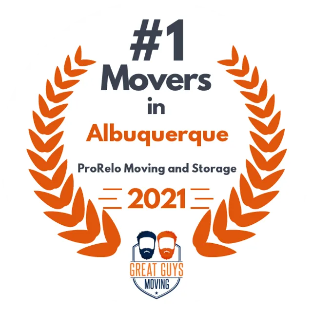 #1 Ranked Movers in Albuquerque, NM 2021 award